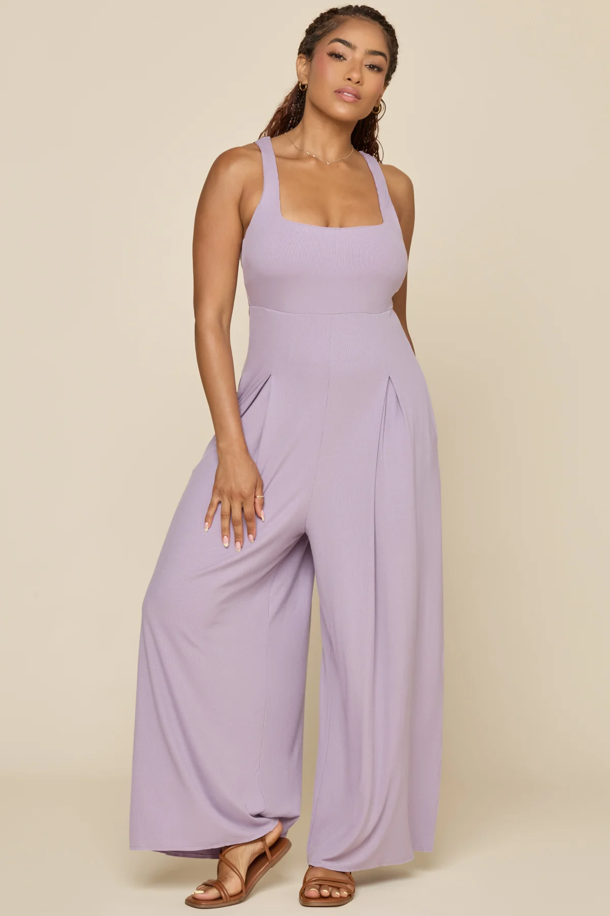 Go With The Flow Jumpsuit - Lavender Haze - Image 6