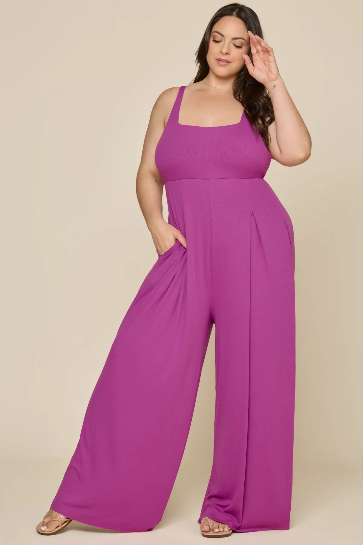 Go With The Flow Jumpsuit - Royal Orchid - Image 10