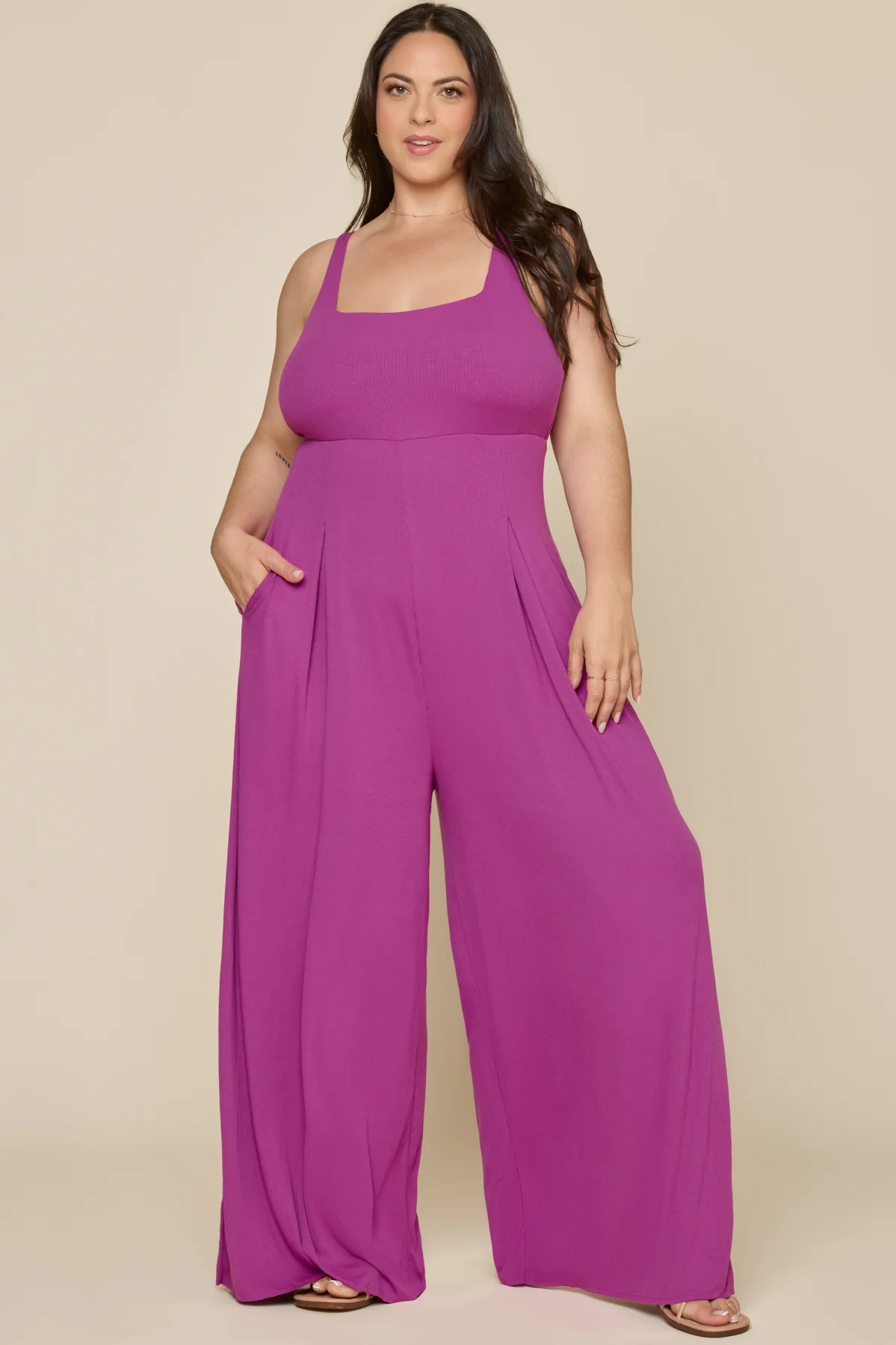 Go With The Flow Jumpsuit - Royal Orchid - Image 2