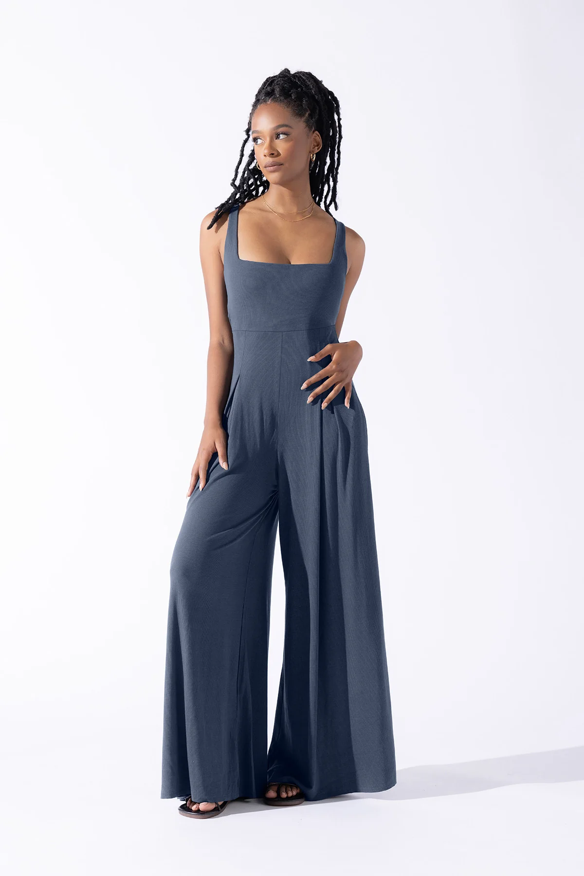 Go with the Flow Jumpsuit - Stormy Weather - Image 13