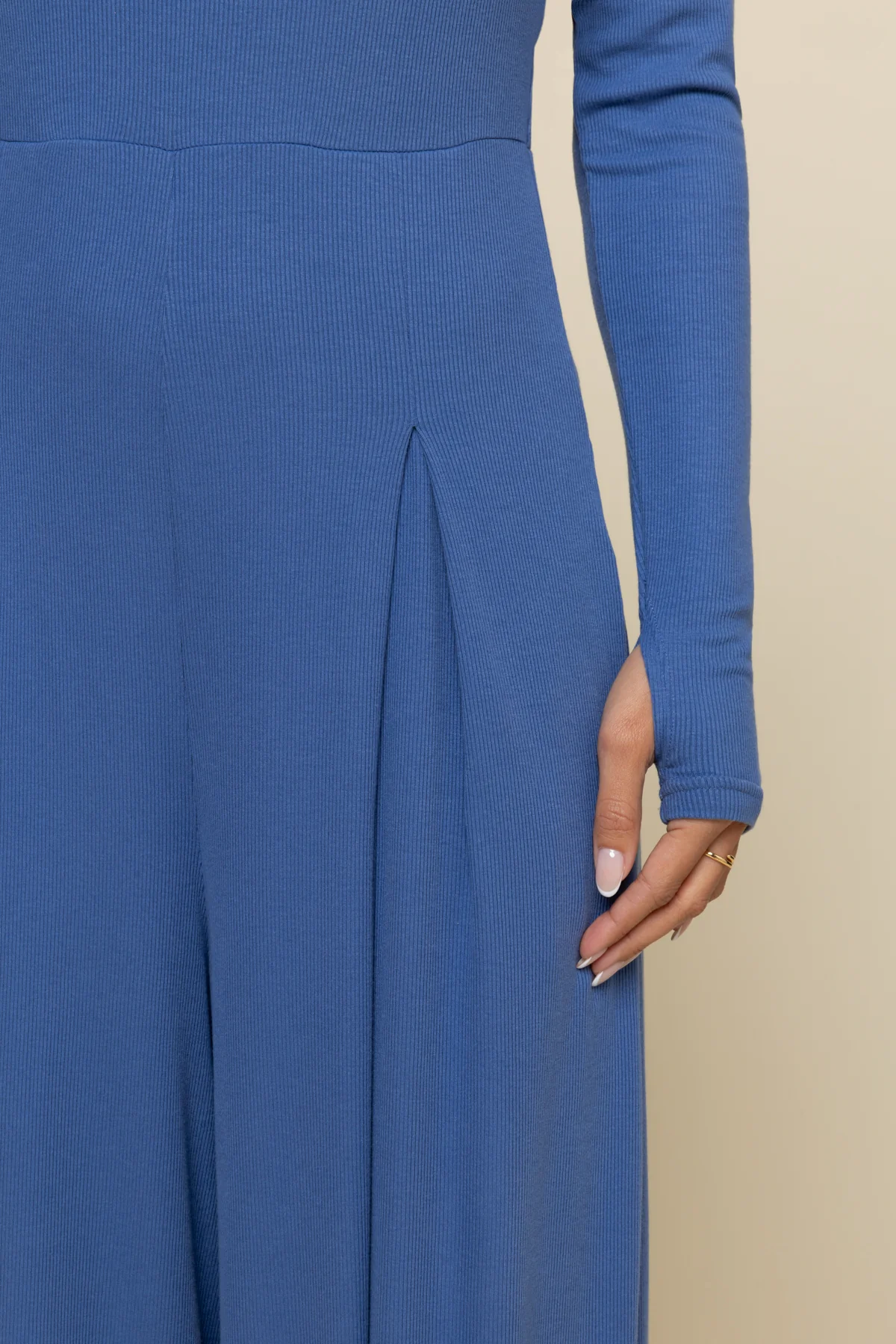 Go With The Flow Long Sleeve Jumpsuit - Blue Horizon - Image 7