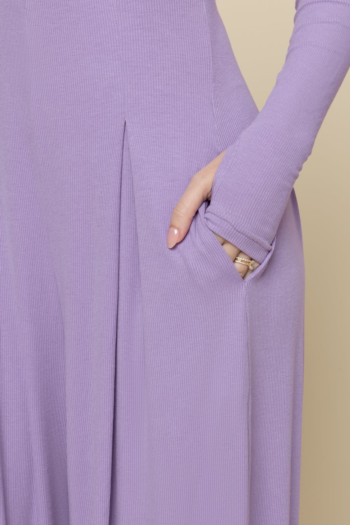 Go With The Flow Long Sleeve Jumpsuit - Lavender Haze - Image 5