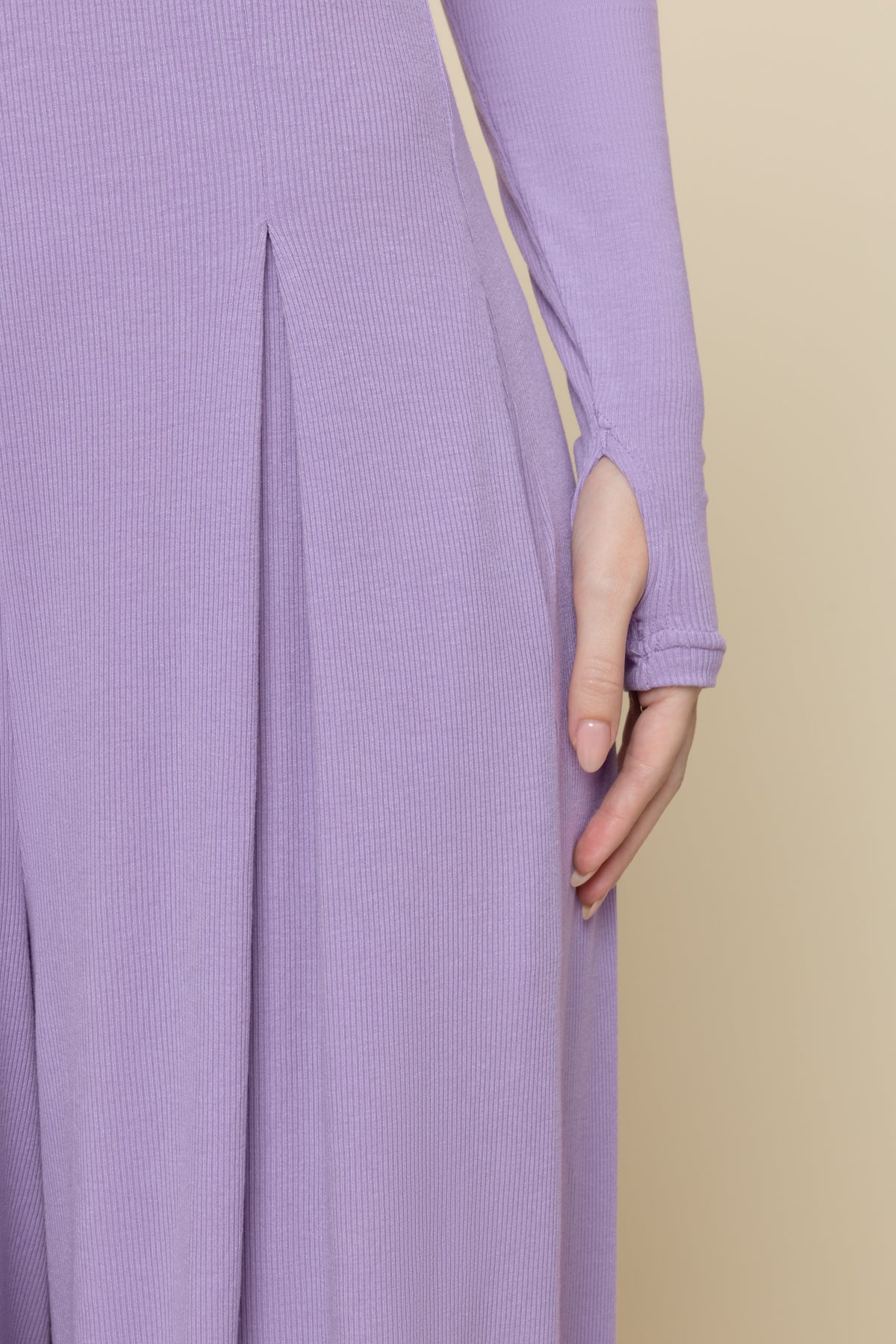 Go With The Flow Long Sleeve Jumpsuit - Lavender Haze - Image 7