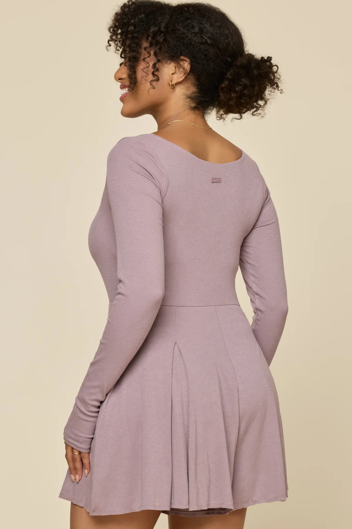 Go with the Flow Long Sleeve Romper - Dusty Mauve - Image 6
