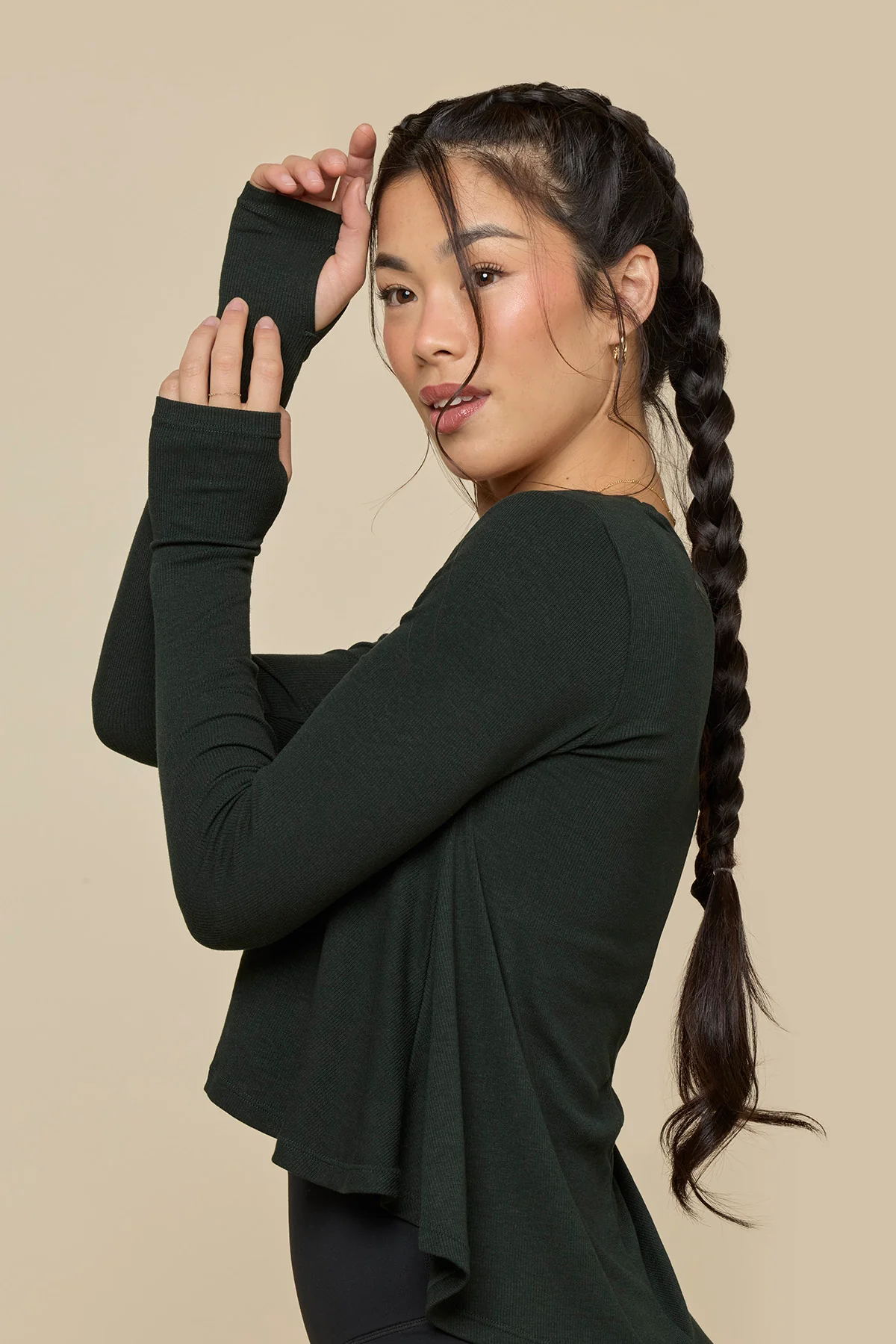 Go With The Flow Long Sleeve Top - Deep Forest - Image 6