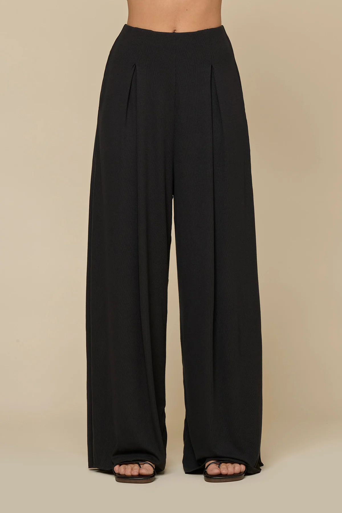 Go with the Flow Wide Leg Pant - Black - Image 3