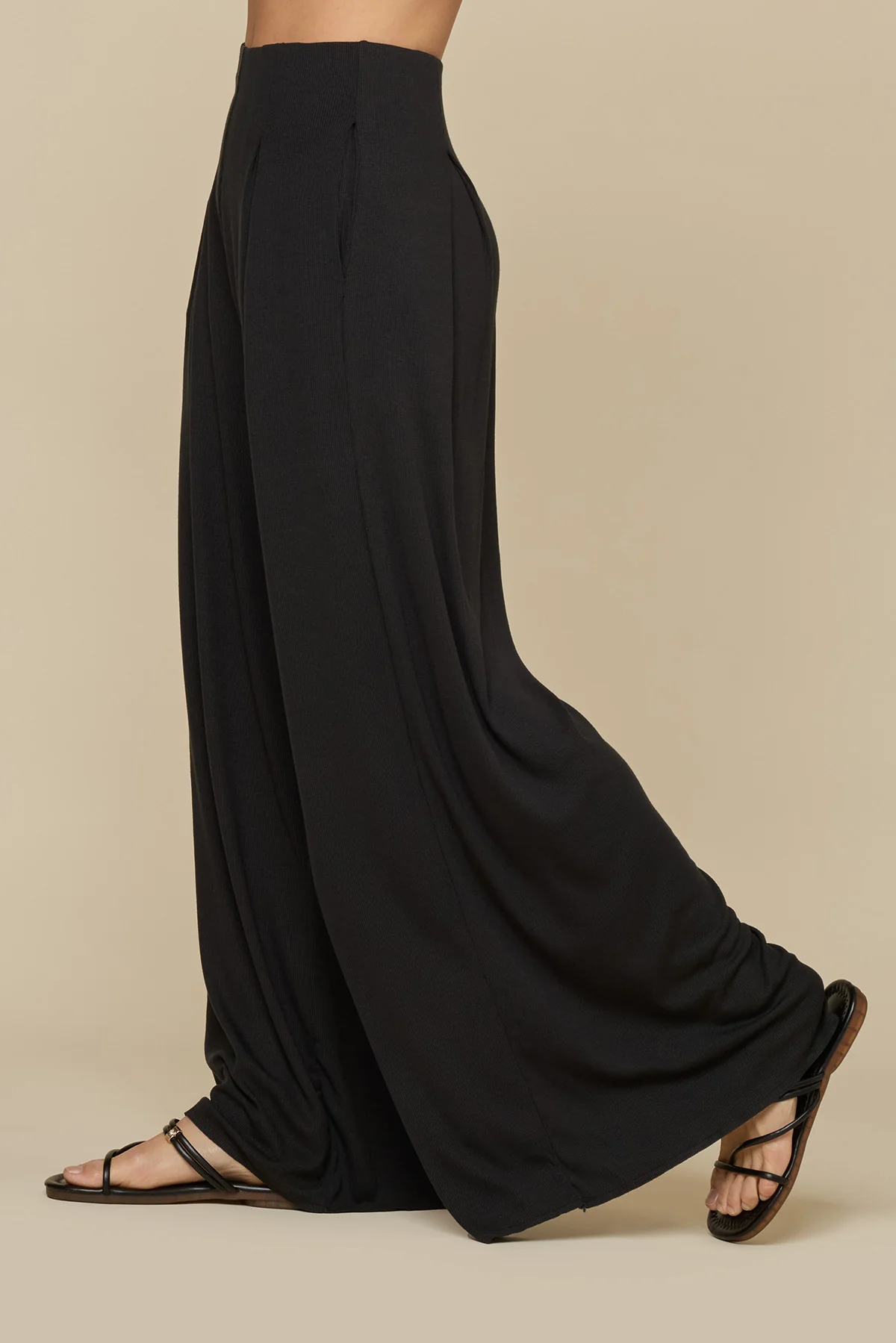 Go with the Flow Wide Leg Pant - Black - Image 5