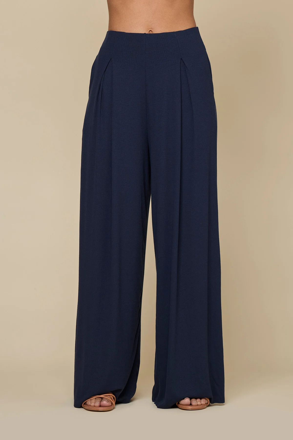 Go with the Flow Wide Leg Pant - Cosmic Navy - Image 3