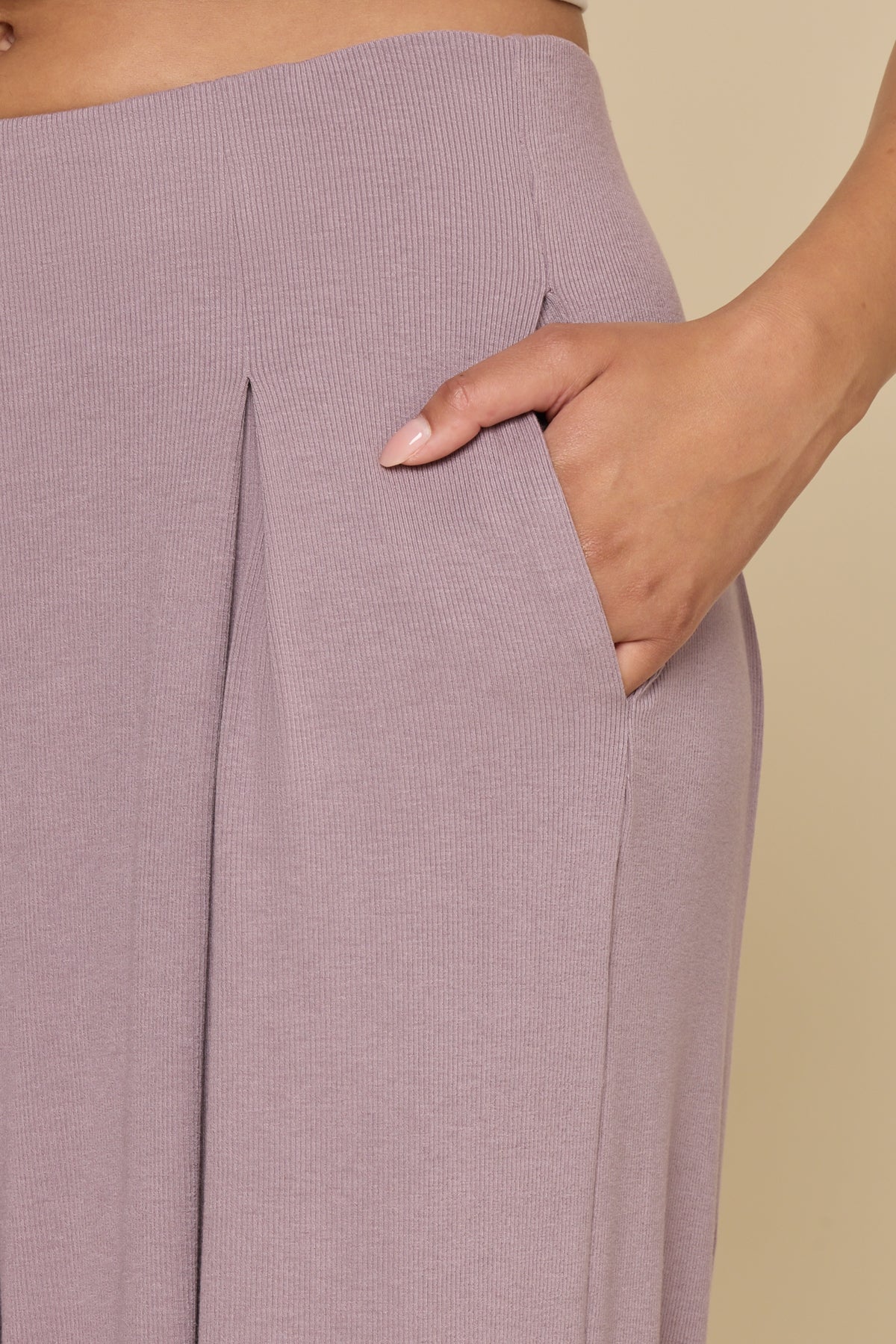 Go with the Flow Wide Leg Pant - Dusty Mauve - Image 2
