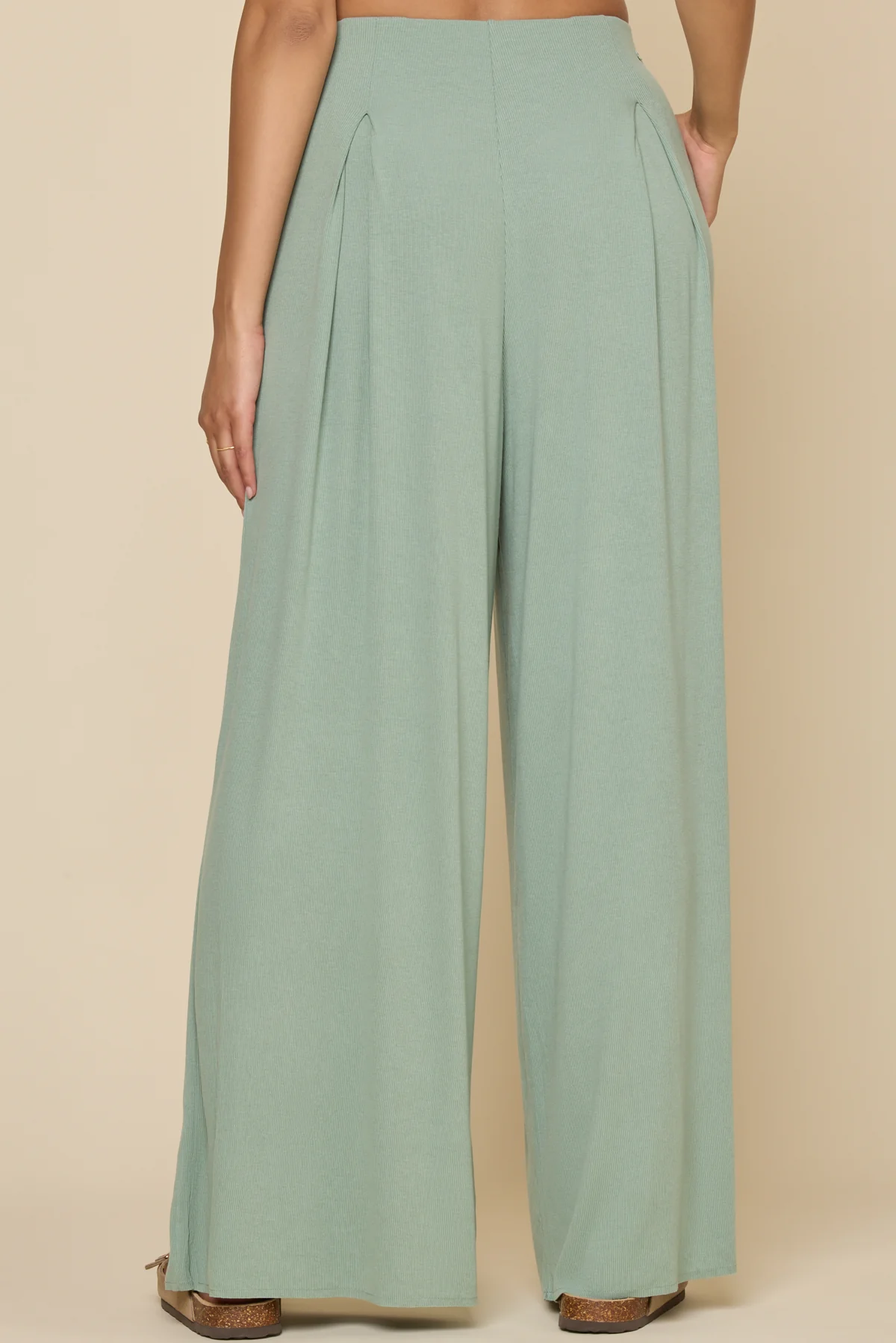 Go with the Flow Wide Leg Pant - Evening Moss - Image 5