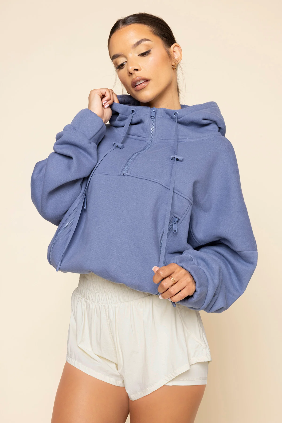 Half Zip Warm Up Hoodie - Wild Wind - Image 8