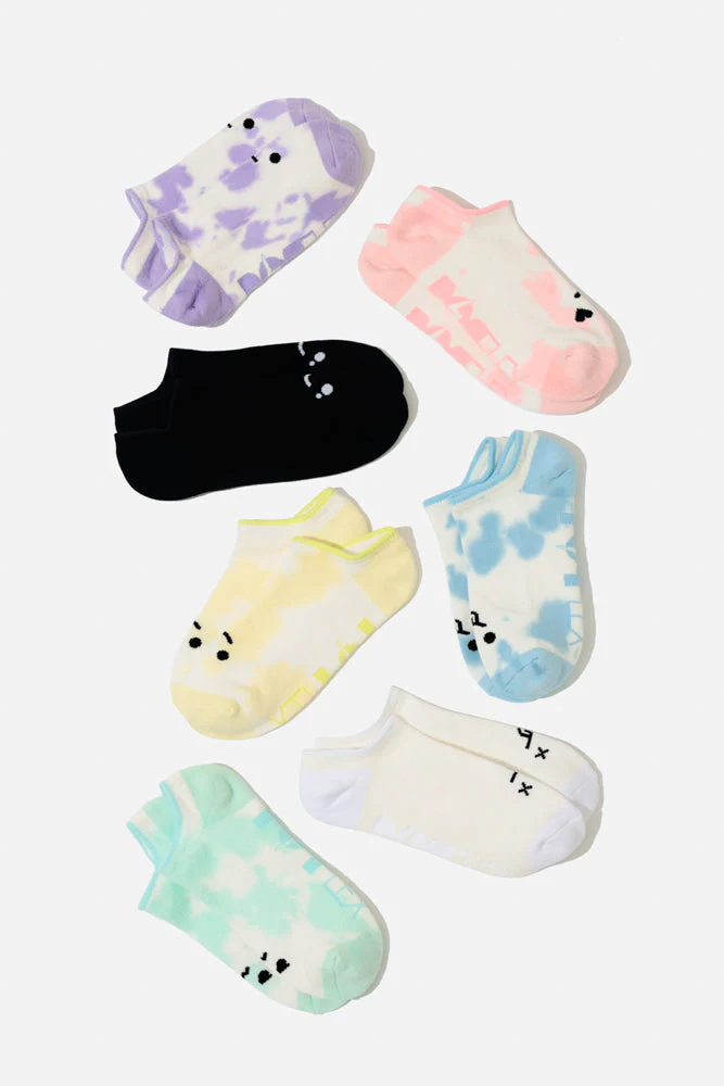 Happy Cry Face Low Rise Socks - Black - Image 6