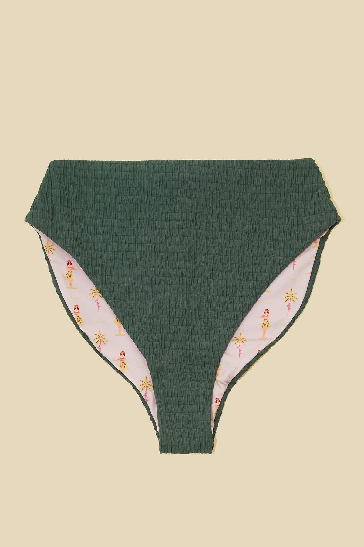 High Tide Reversible Cheeky Bikini Bottom - Green Lagoon Dilly - Image 7