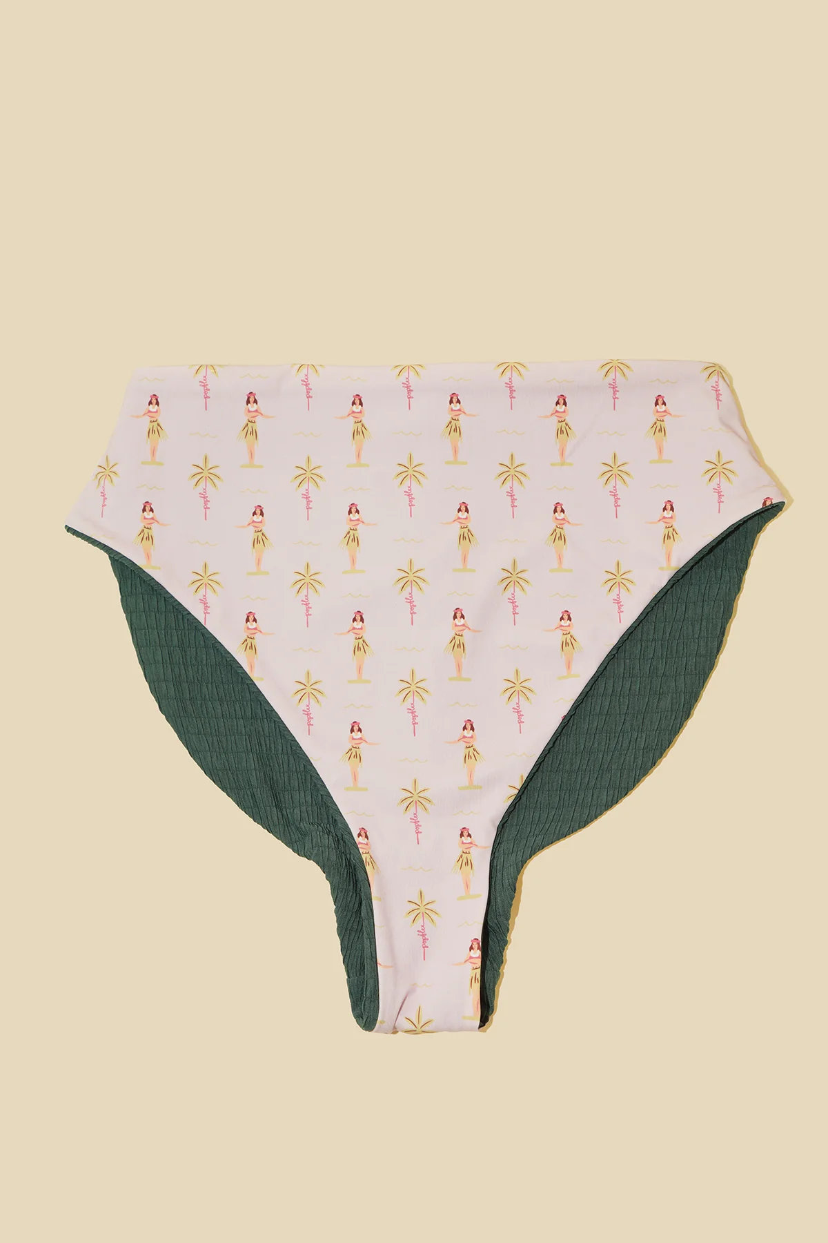 High Tide Reversible Cheeky Bikini Bottom - Green Lagoon Dilly - Image 8