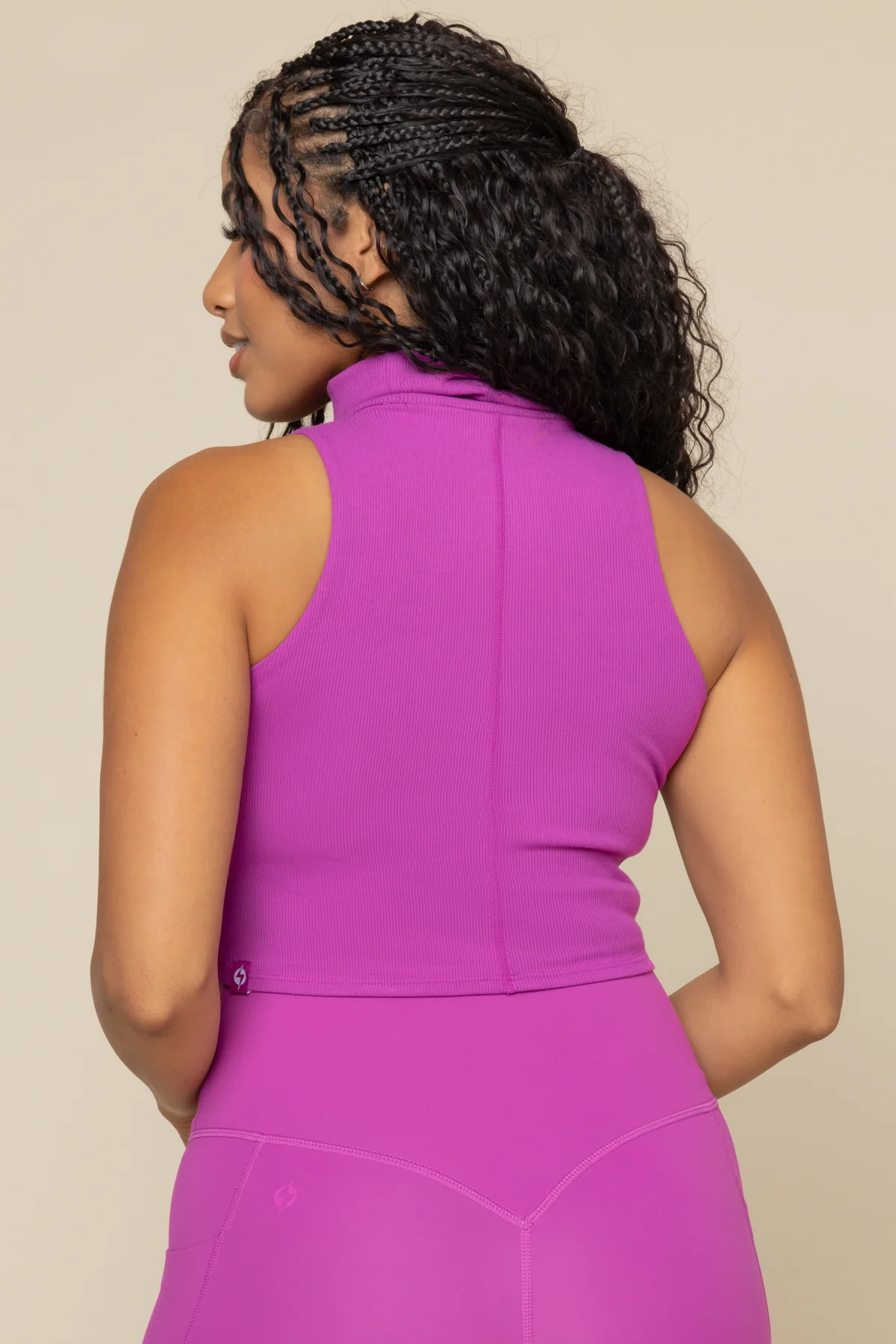 I Feel Cute Crop Top - Royal Orchid - Image 4