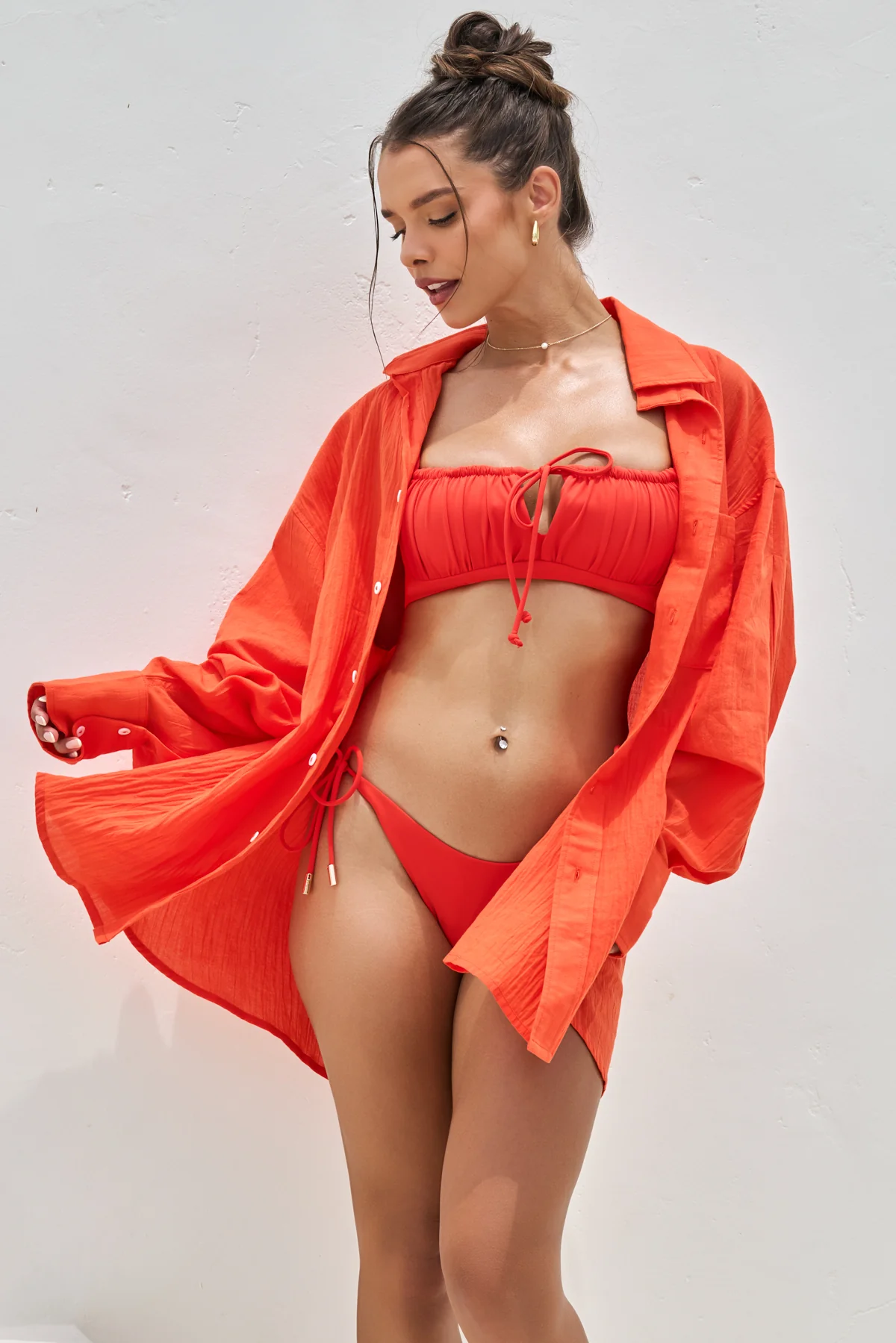 I Need a Vacation Shirt Dress - Poppy - Image 4