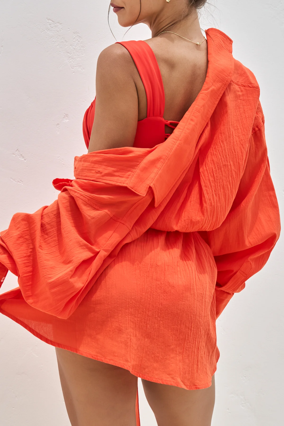 I Need a Vacation Shirt Dress - Poppy - Image 5