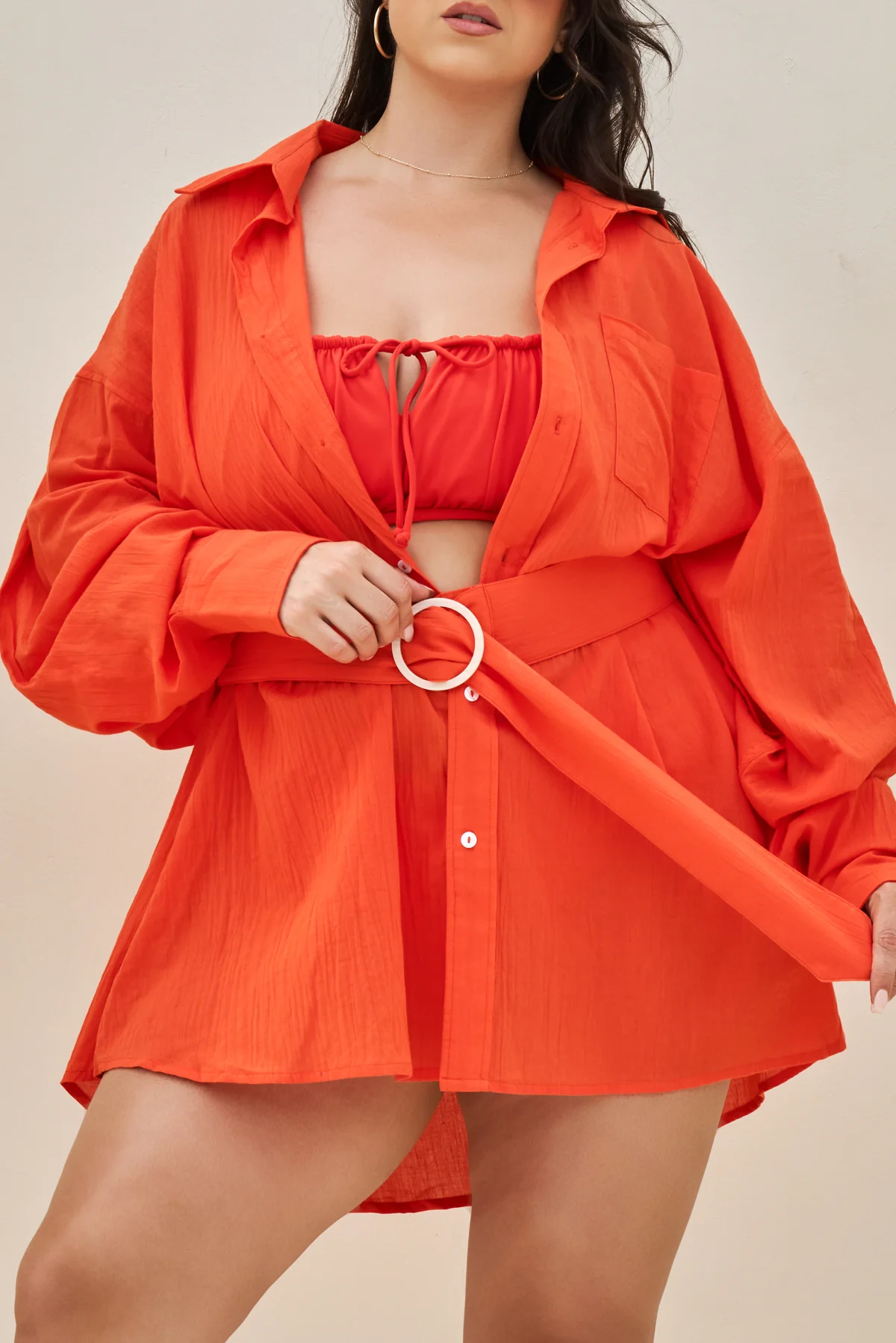 I Need a Vacation Shirt Dress - Poppy - Image 6
