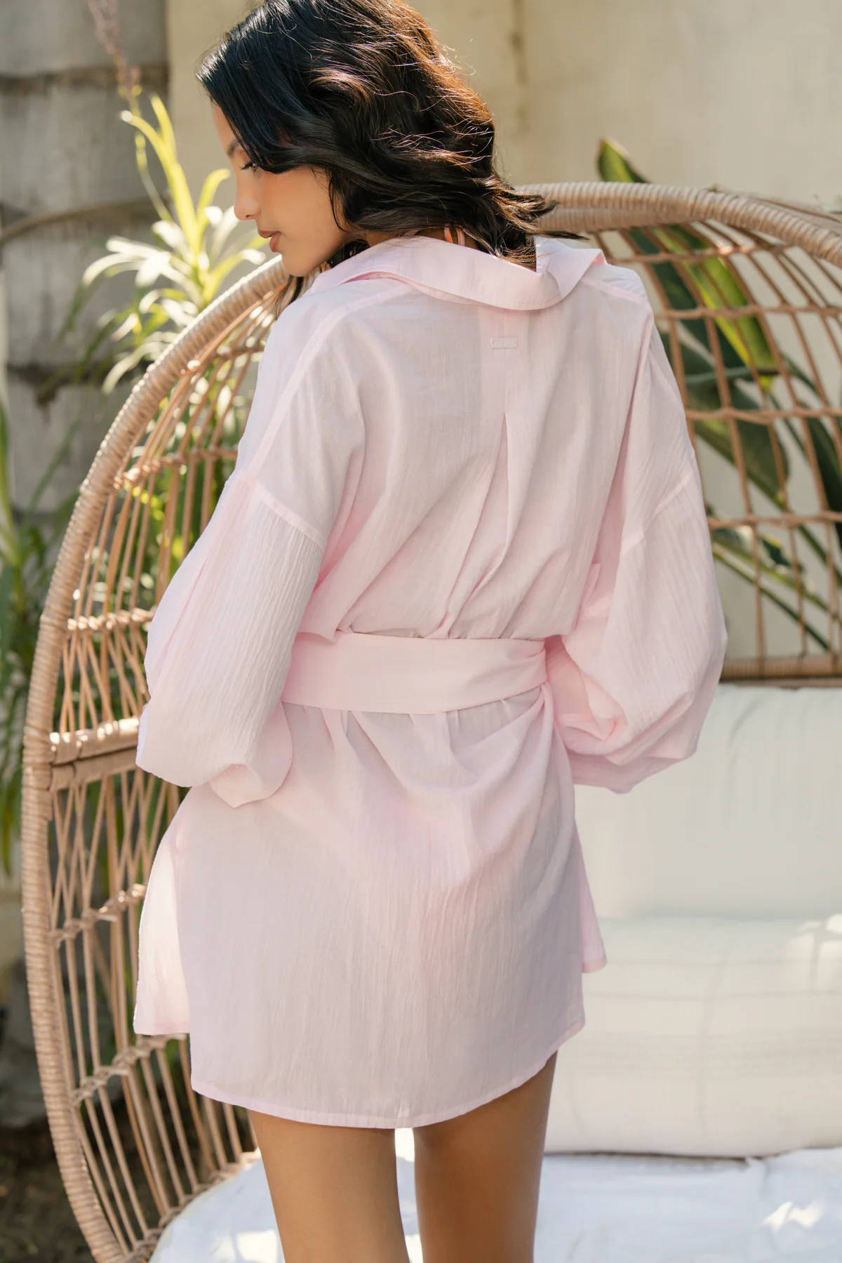 I Need A Vacation Shirt Dress - Sugar Pink - Image 3