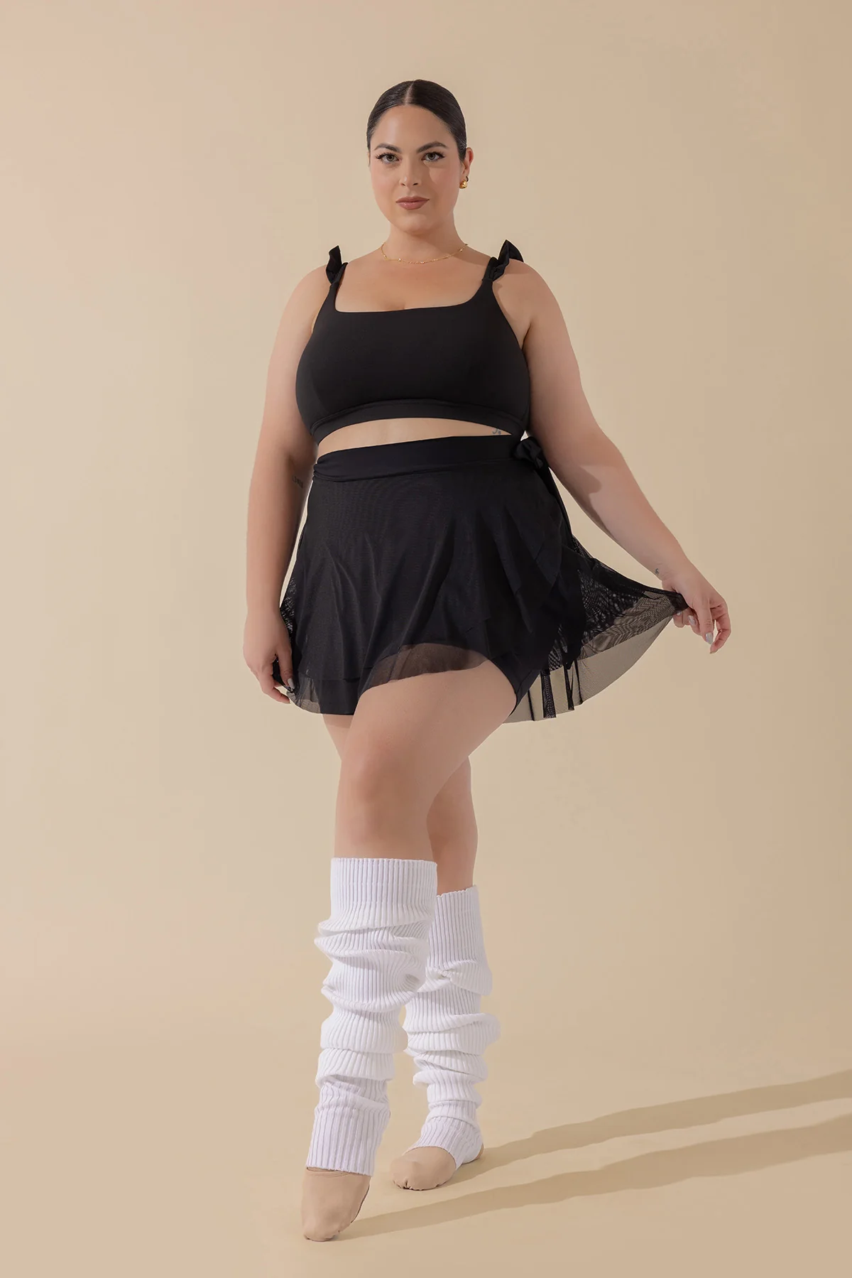 Juliet Wrap Skort - Black - Image 2