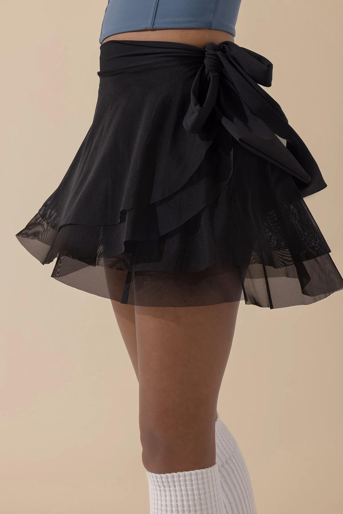 Juliet Wrap Skort - Black - Image 4