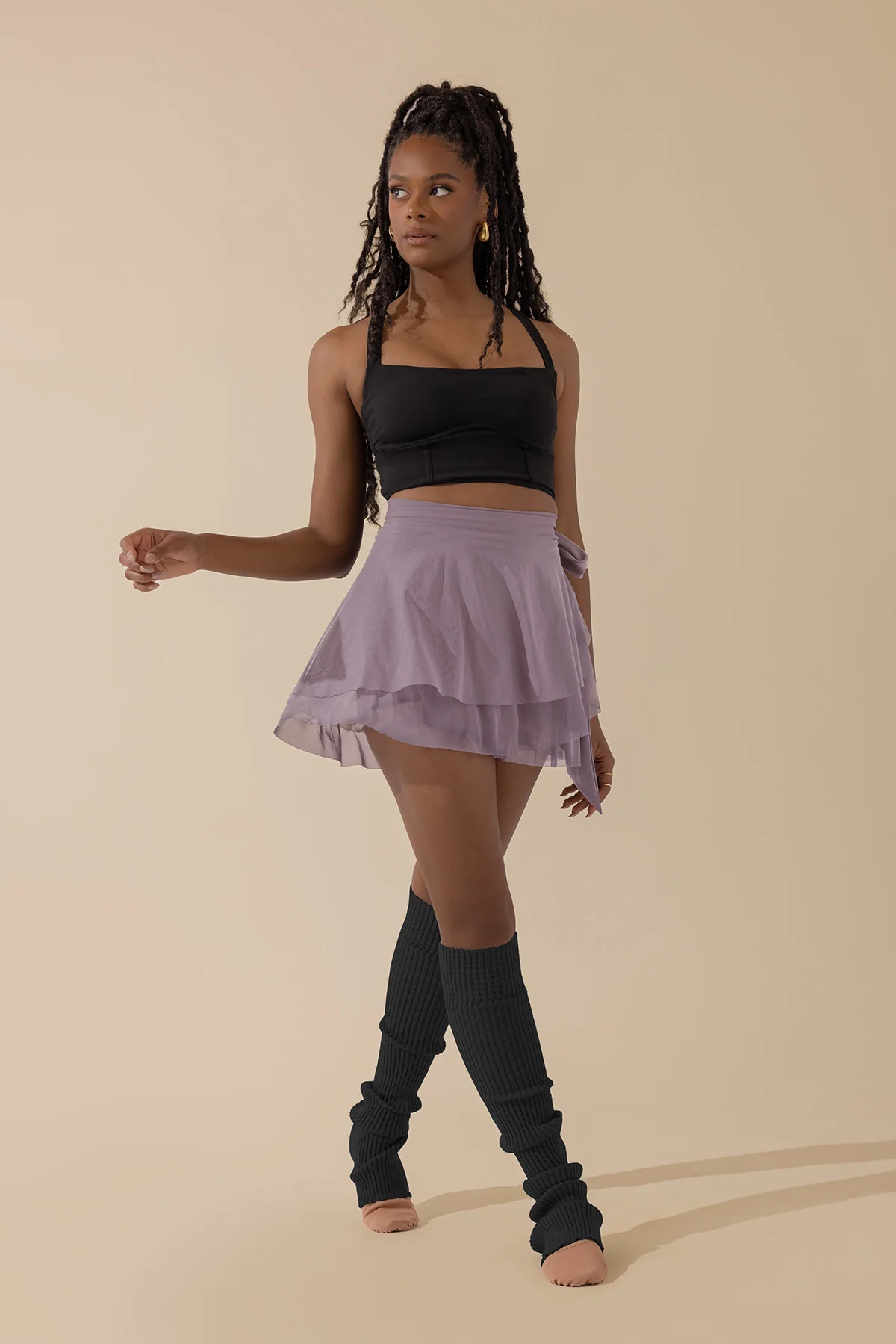 Juliet Wrap Skort - Dusty Mauve - Image 2