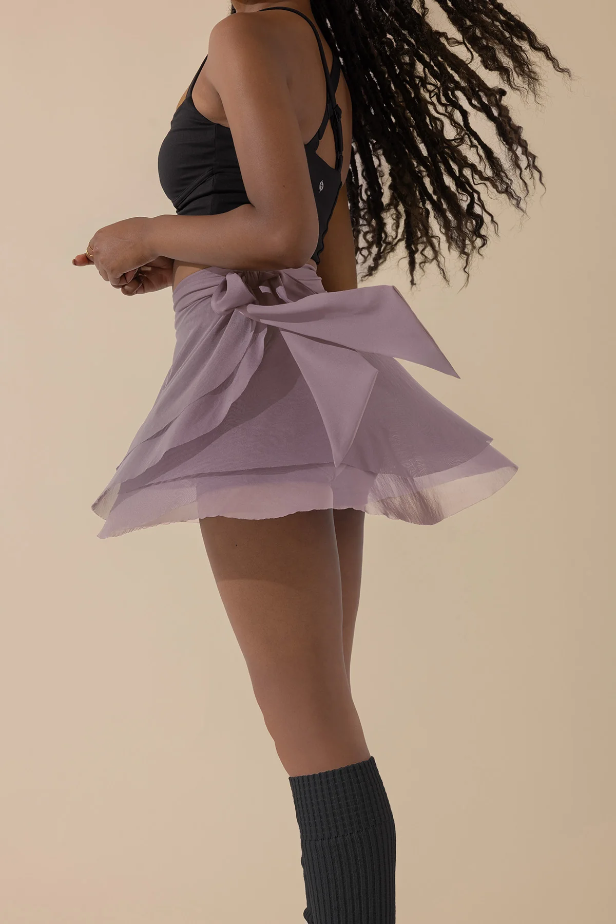 Juliet Wrap Skort - Dusty Mauve - Image 4