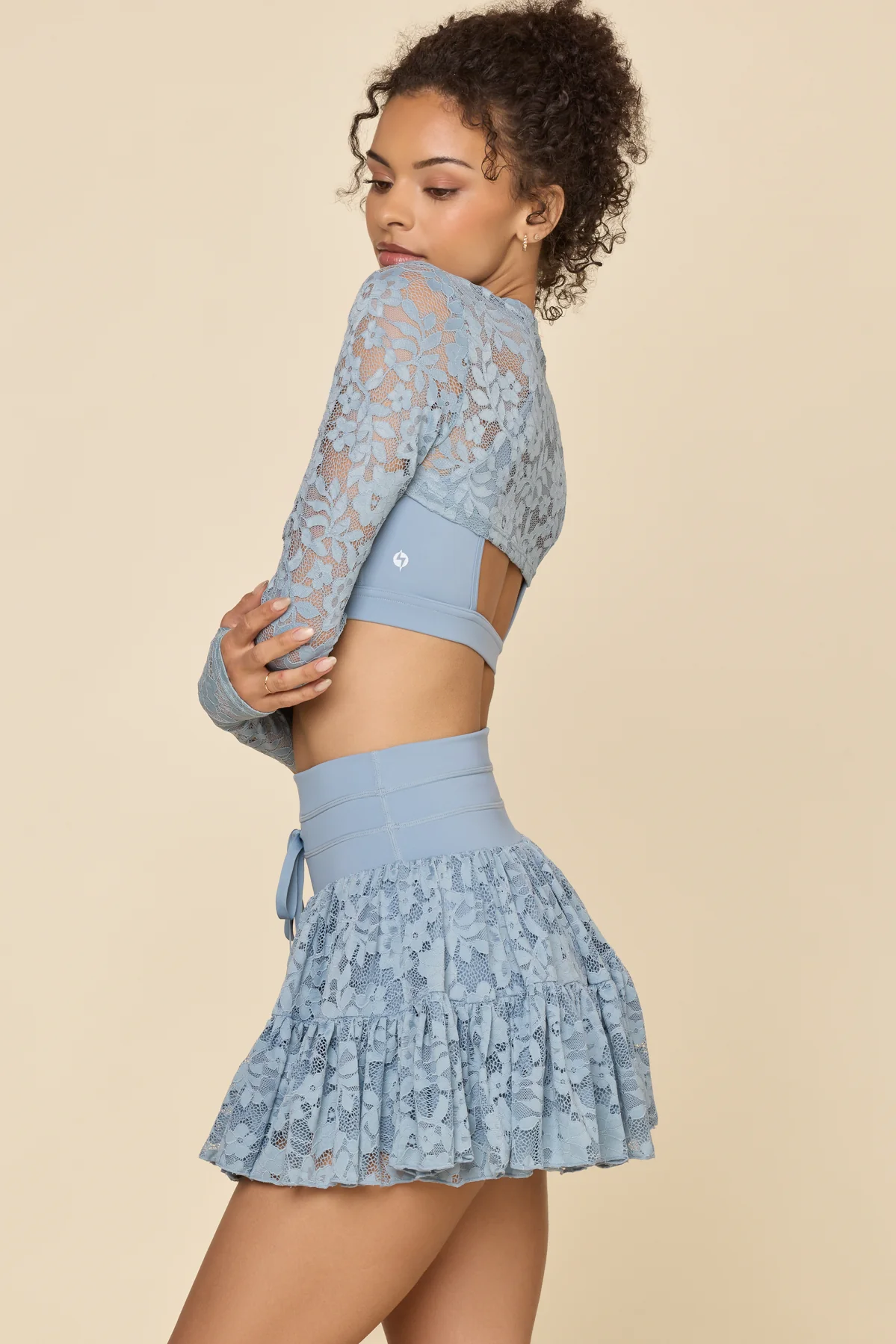 Lace Pirouette Skort - Blue Storm - Image 3