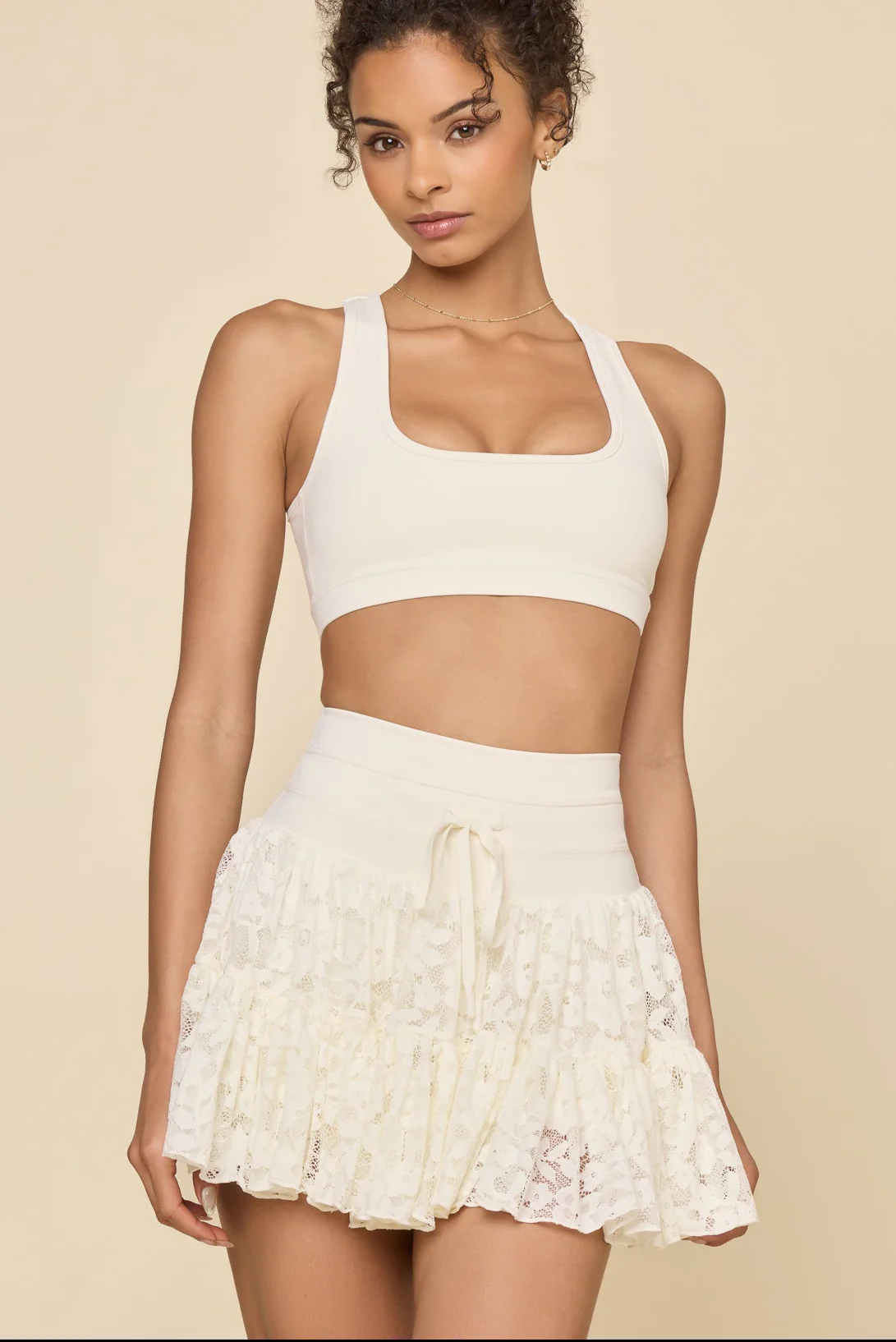 Lace Pirouette Skort - Ivory - Image 4