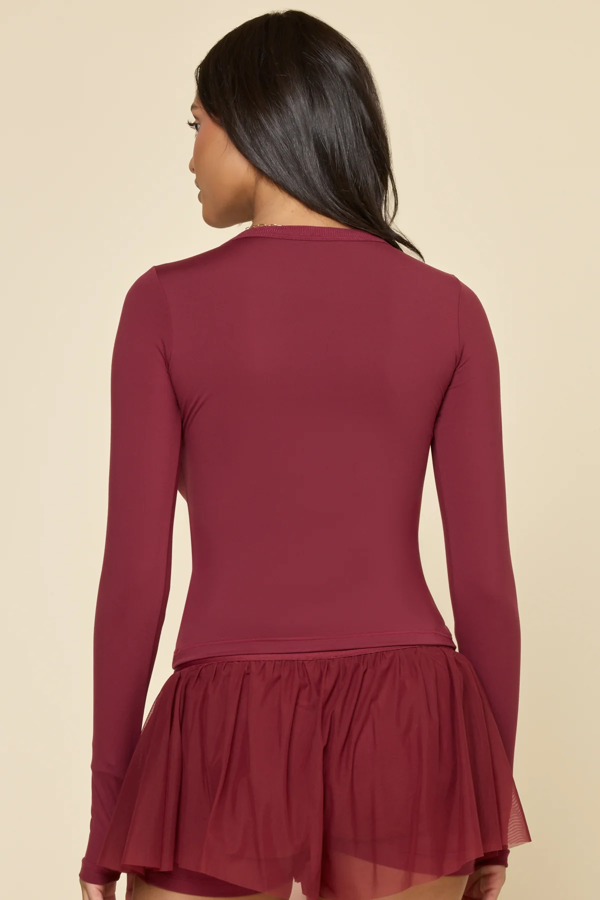 Call Me Baby Long Sleeve Top - Crimson - Image 4