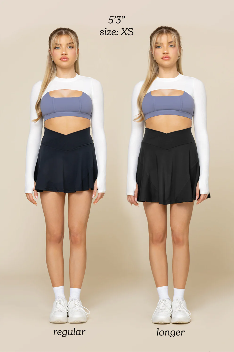 Crisscross Hourglass® Twirl Skort (Longer) - Black - Image 9