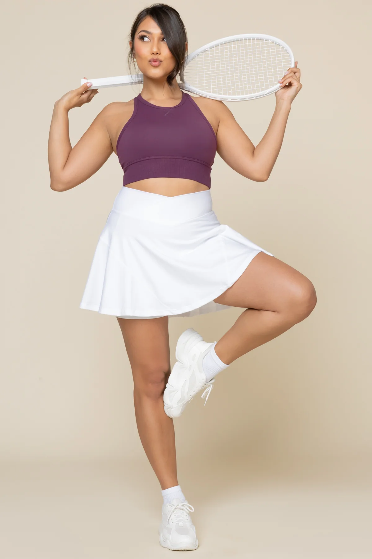 Crisscross Hourglass® Twirl Skort (Longer) - White - Image 5