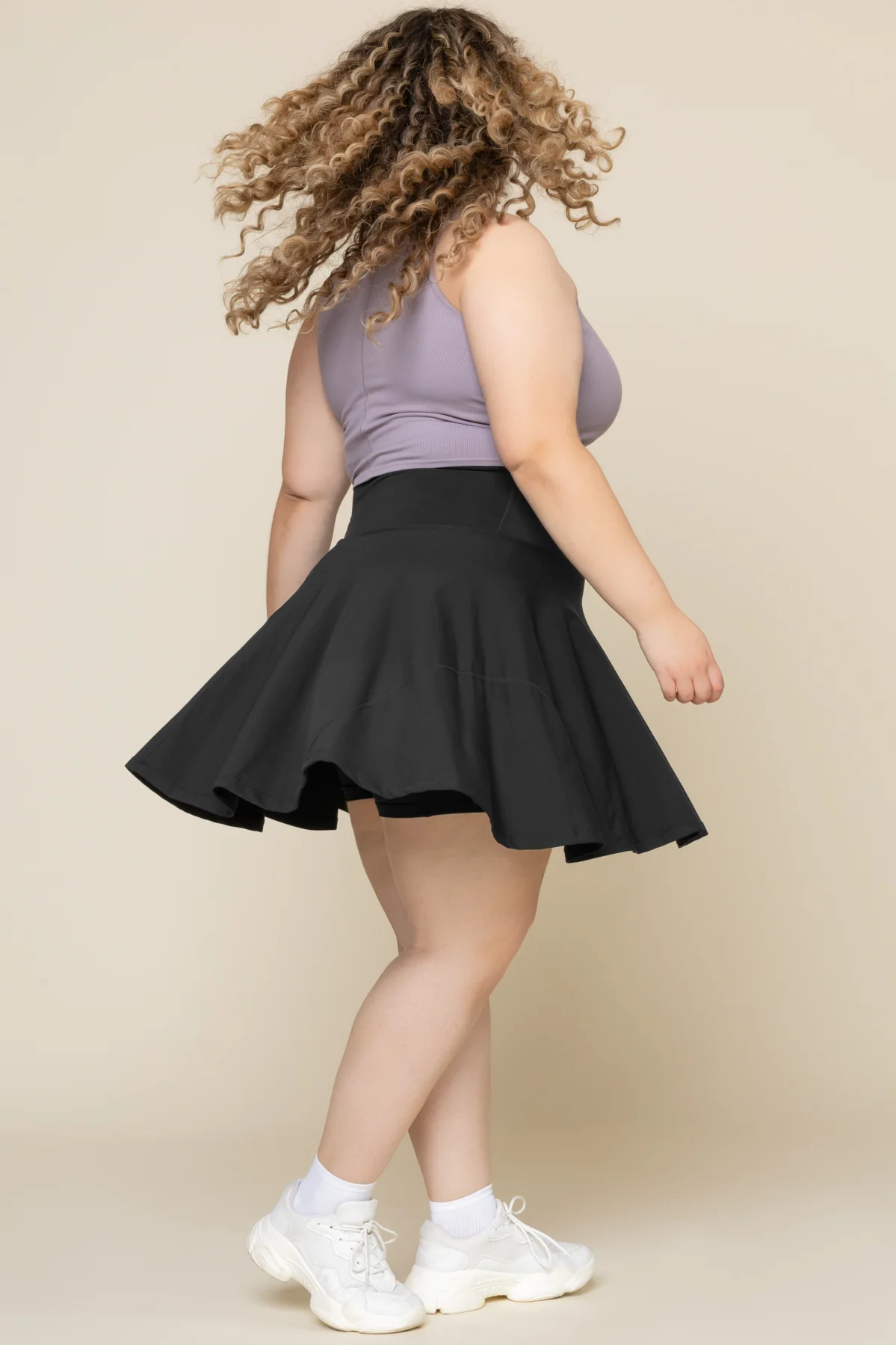 Twirl Skort (Longer) - Black - Image 10