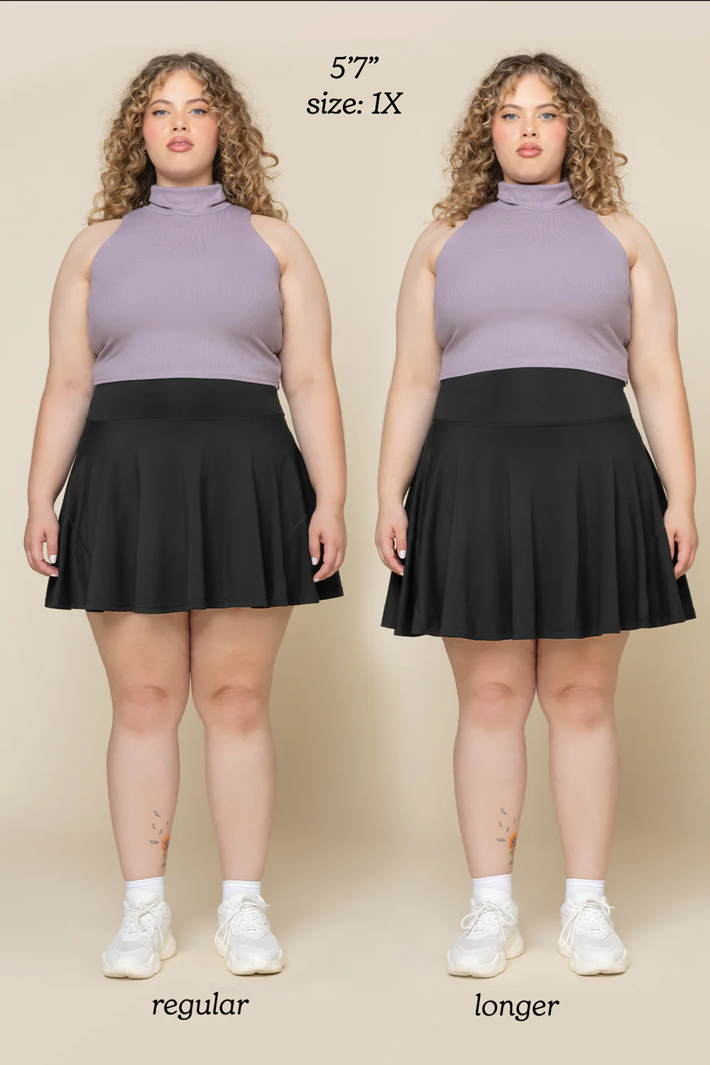 Twirl Skort (Longer) - Black - Image 12