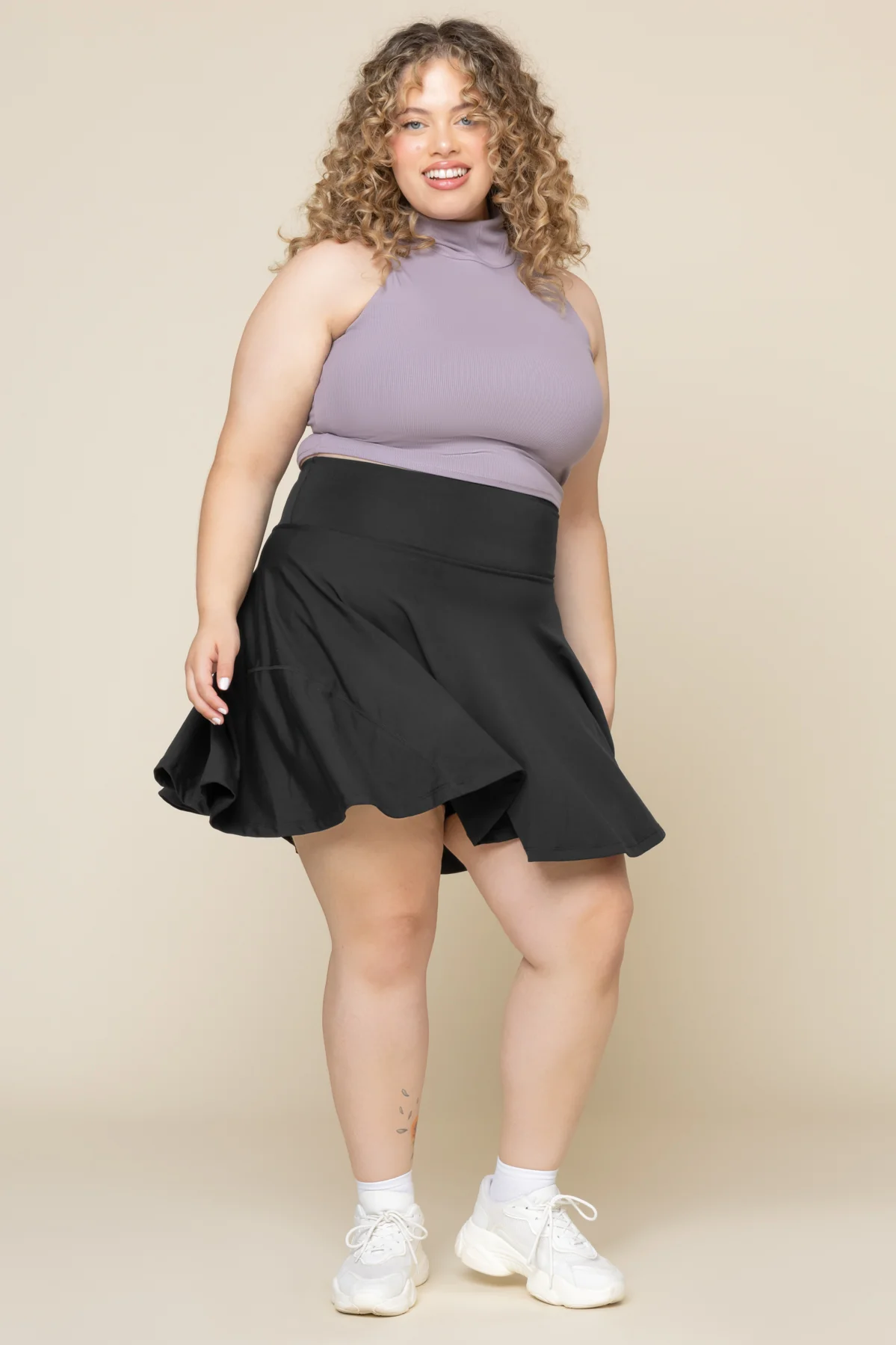 Twirl Skort (Longer) - Black - Image 5