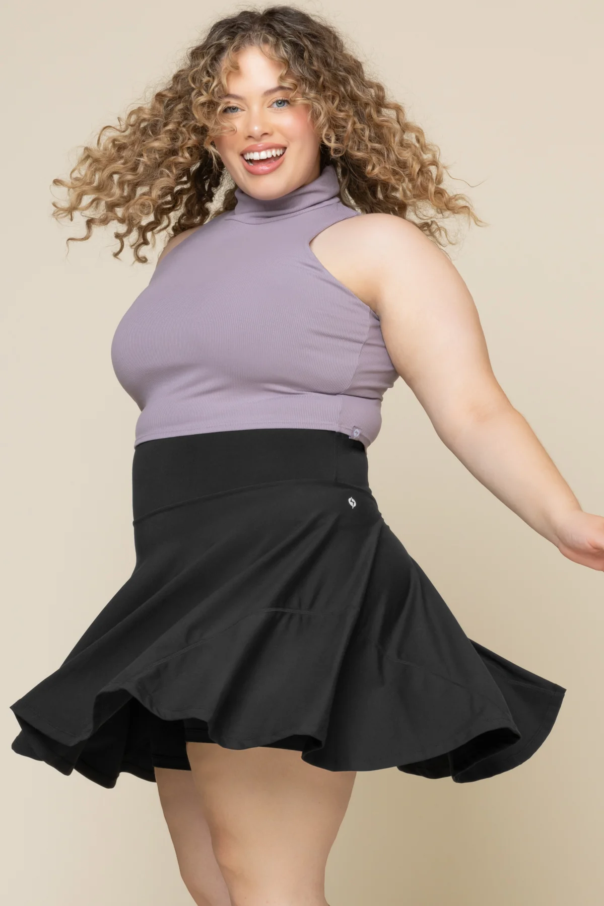 Twirl Skort (Longer) - Black - Image 6