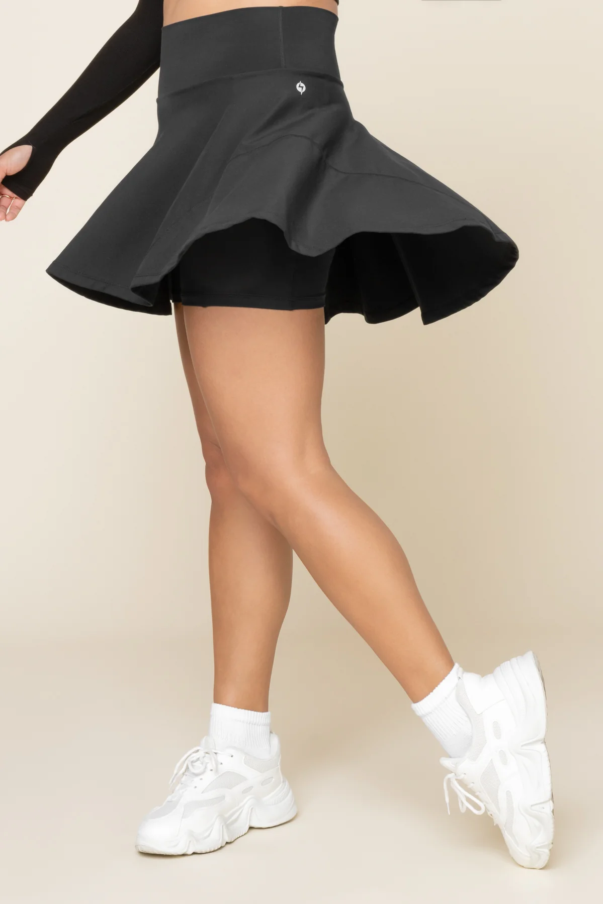Twirl Skort (Longer) - Black - Image 7