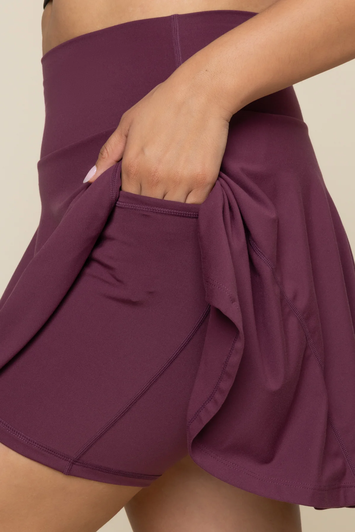 Twirl Skort (Longer) - Plum - Image 3