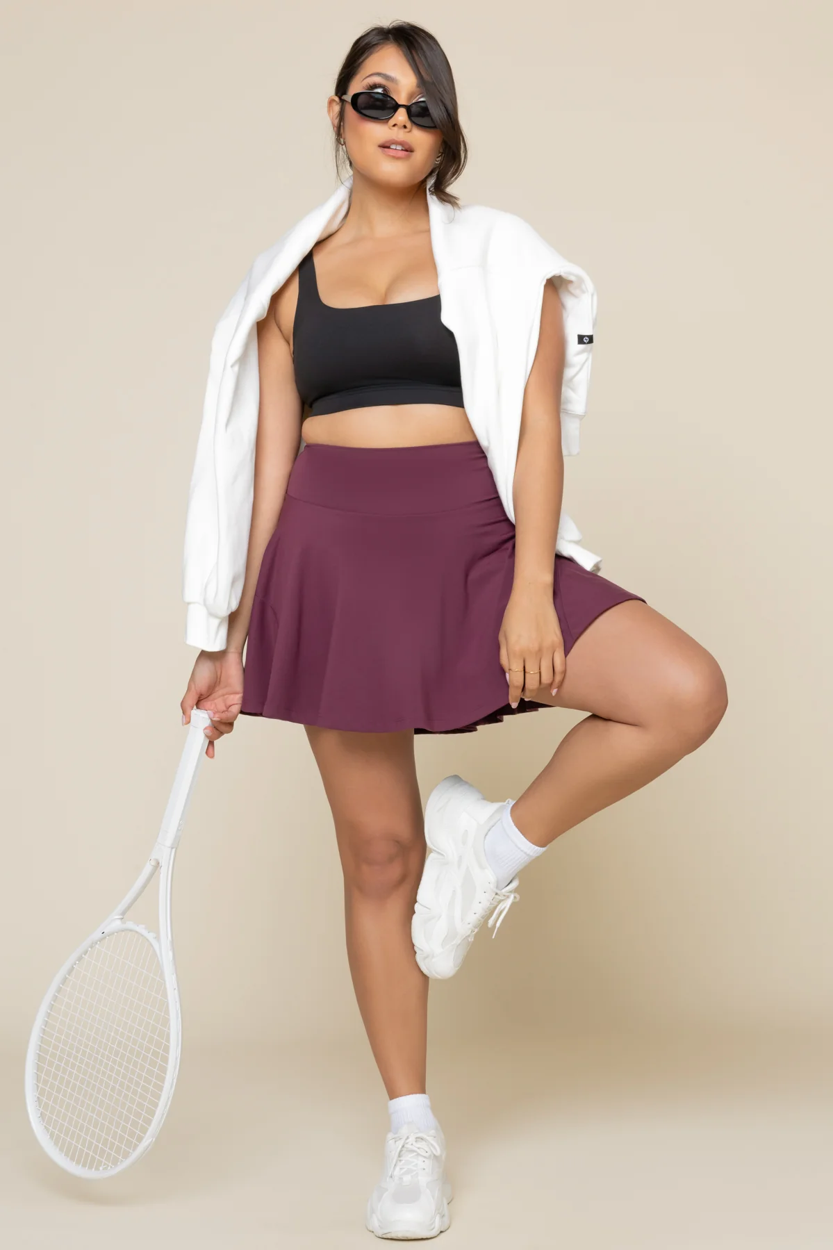 Twirl Skort (Longer) - Plum - Image 4