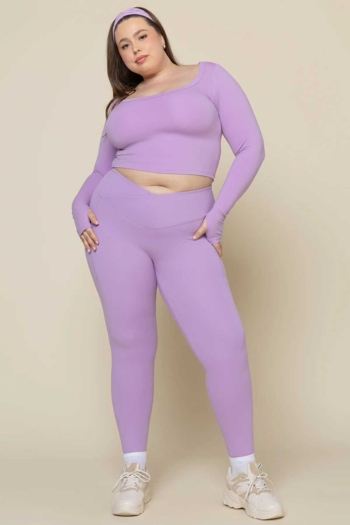 Your Favorite Reversible Long Sleeve Top (Cropped) - Mystic Purple - Image 3
