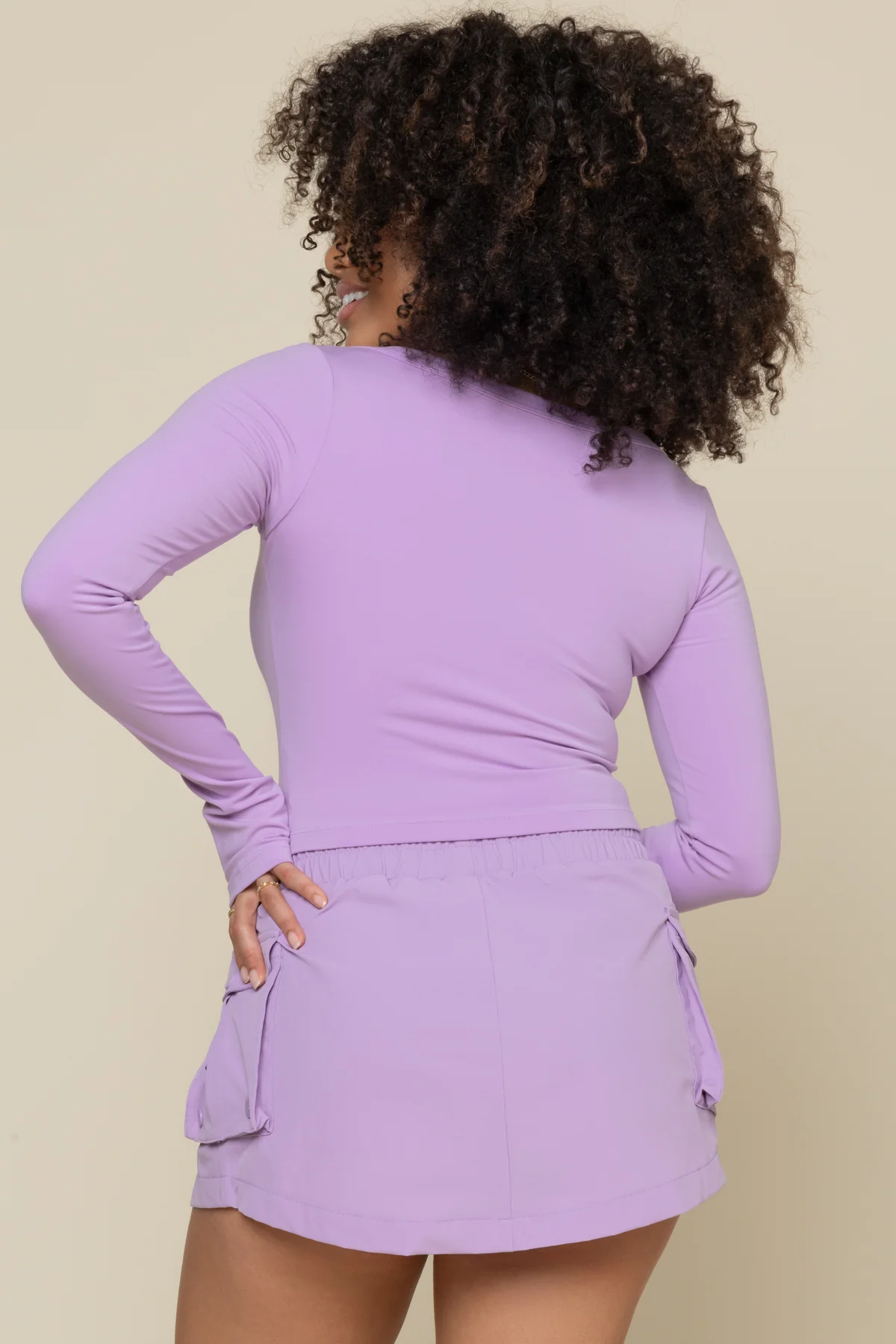 Your Favorite Reversible Long Sleeve Top (Cropped) - Mystic Purple - Image 5