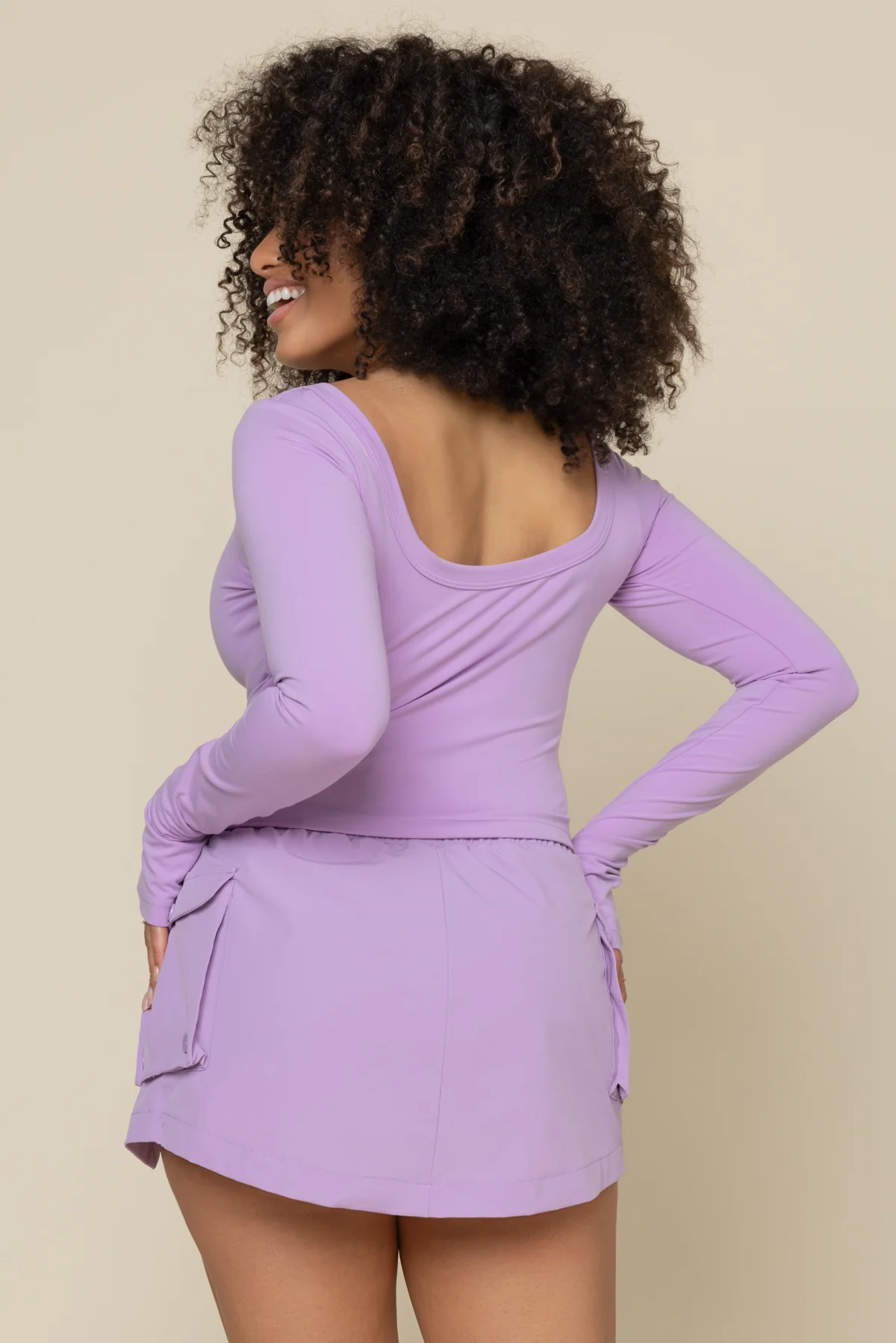 Your Favorite Reversible Long Sleeve Top (Cropped) - Mystic Purple - Image 7