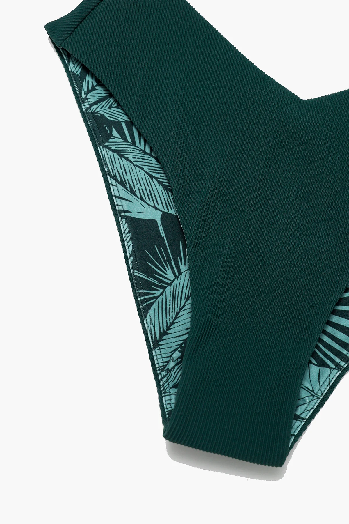 Low Tide Super Cheeky Bikini Bottom - Green Rib - Image 9