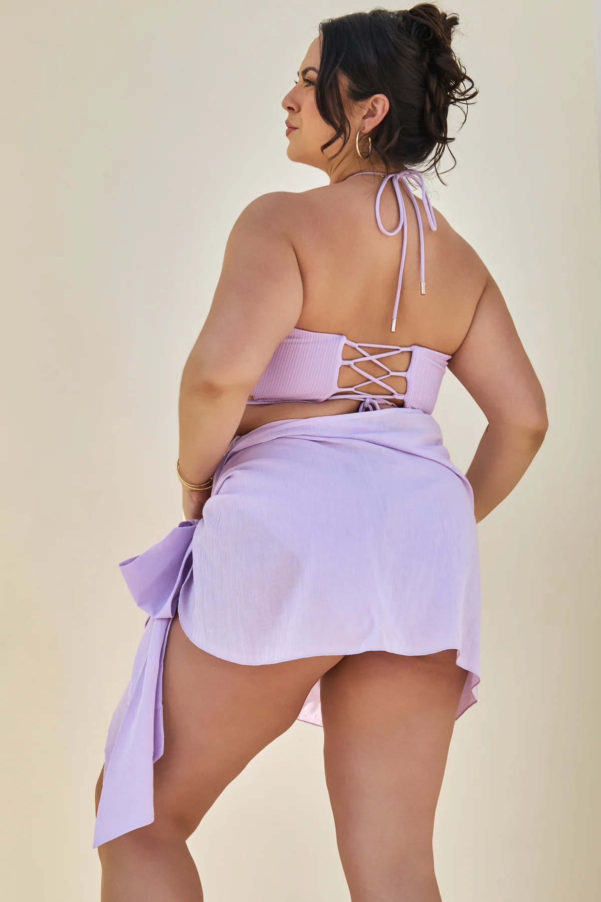 Minimoon Short Sarong - Lilac - Image 3