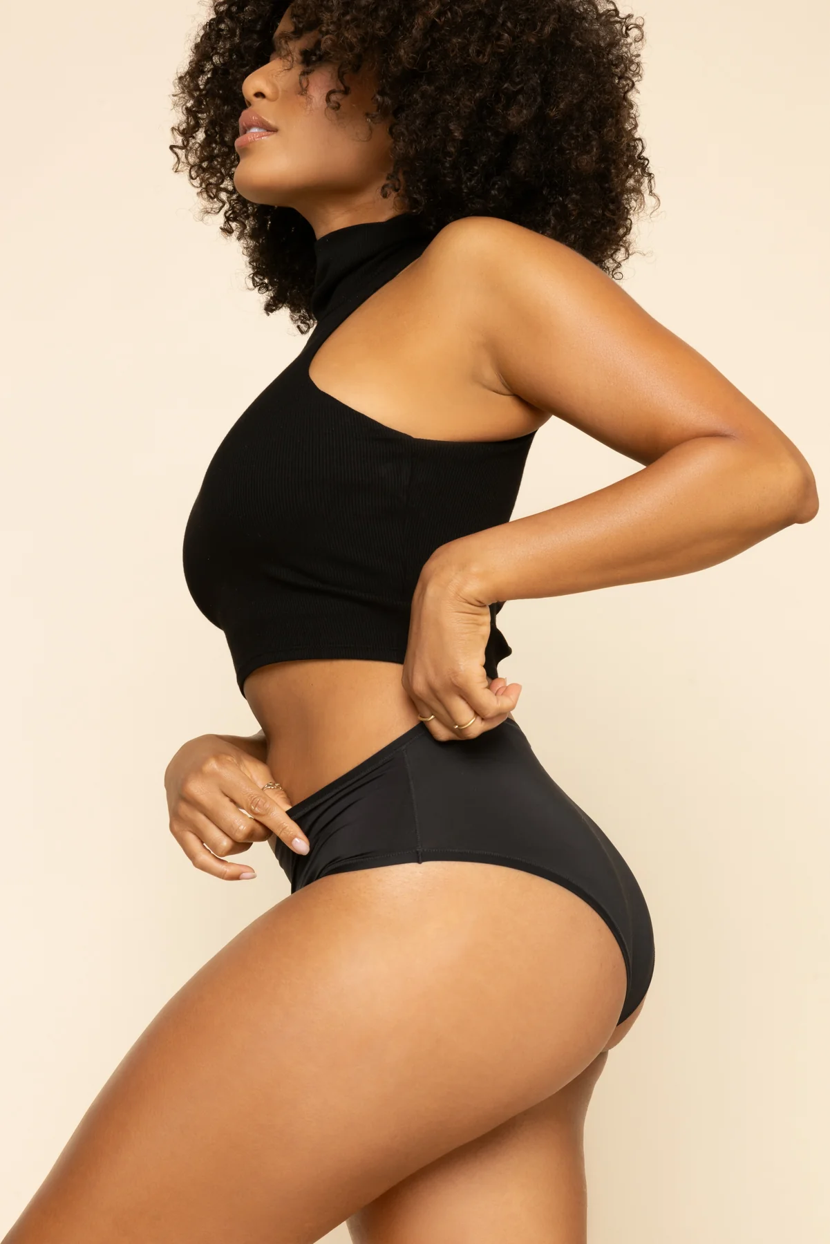 Next to Nothing Higher Rise Cheeky Panty - Black - Image 3