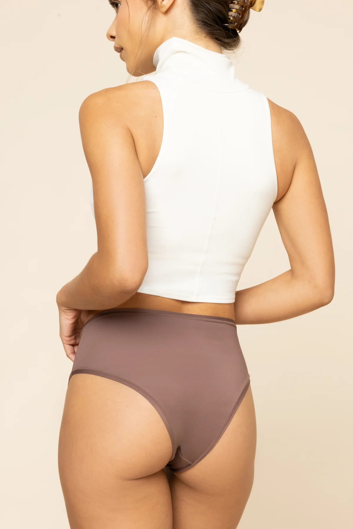 Next to Nothing Higher Rise Cheeky Panty - Dark Mocha - Image 2