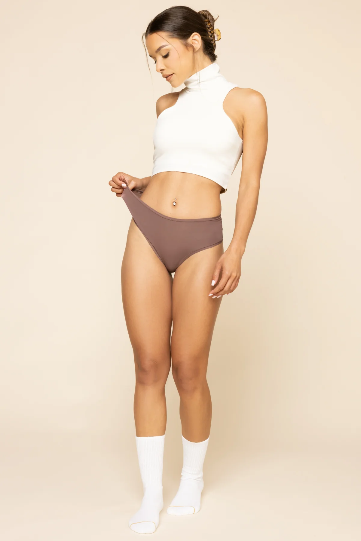 Next to Nothing Higher Rise Cheeky Panty - Dark Mocha - Image 6