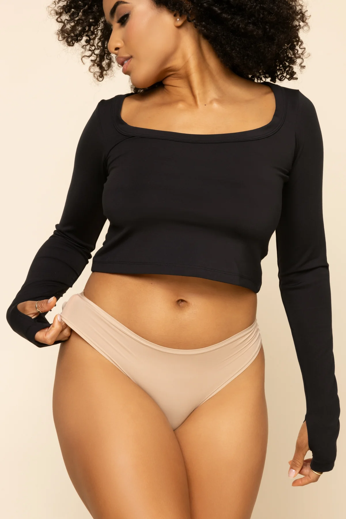 Next to Nothing Thong Panty - Cappuccino - Image 6