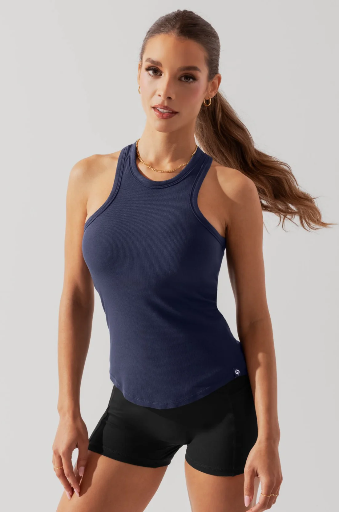Not Your Typical Tank (Built-in Bra) - Cosmic Navy - Image 2