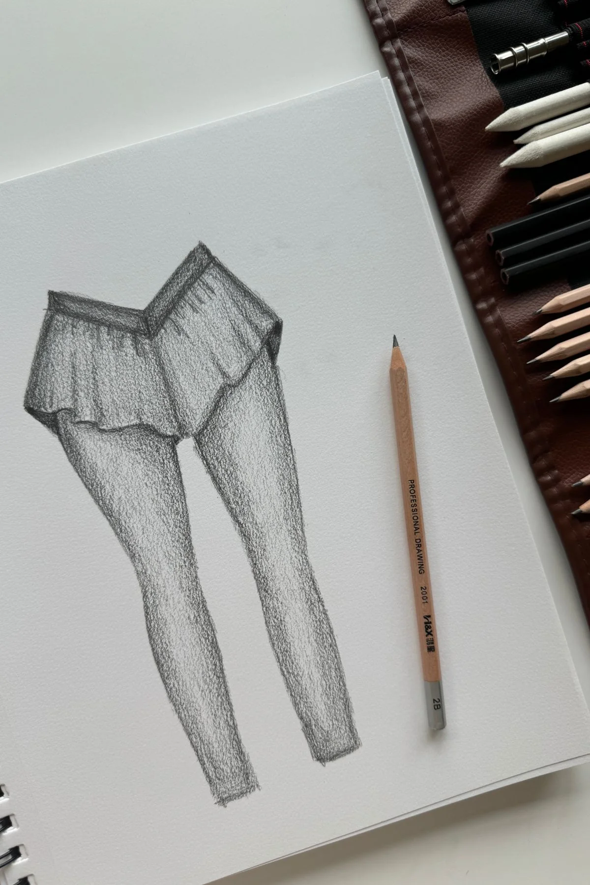 On the Run Ruffle Tights - Black - Image 3